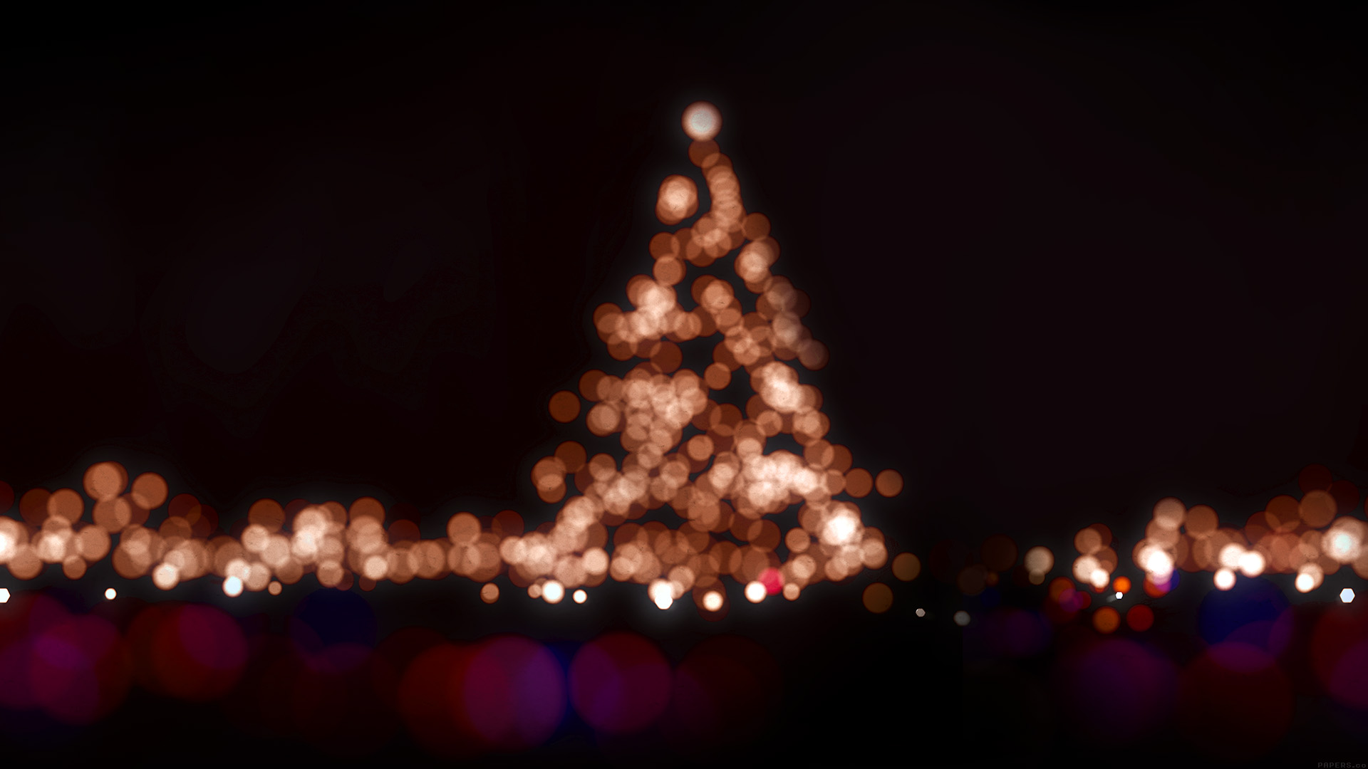 wallpaper for desktop, laptop. christmas lights bokeh love dark night