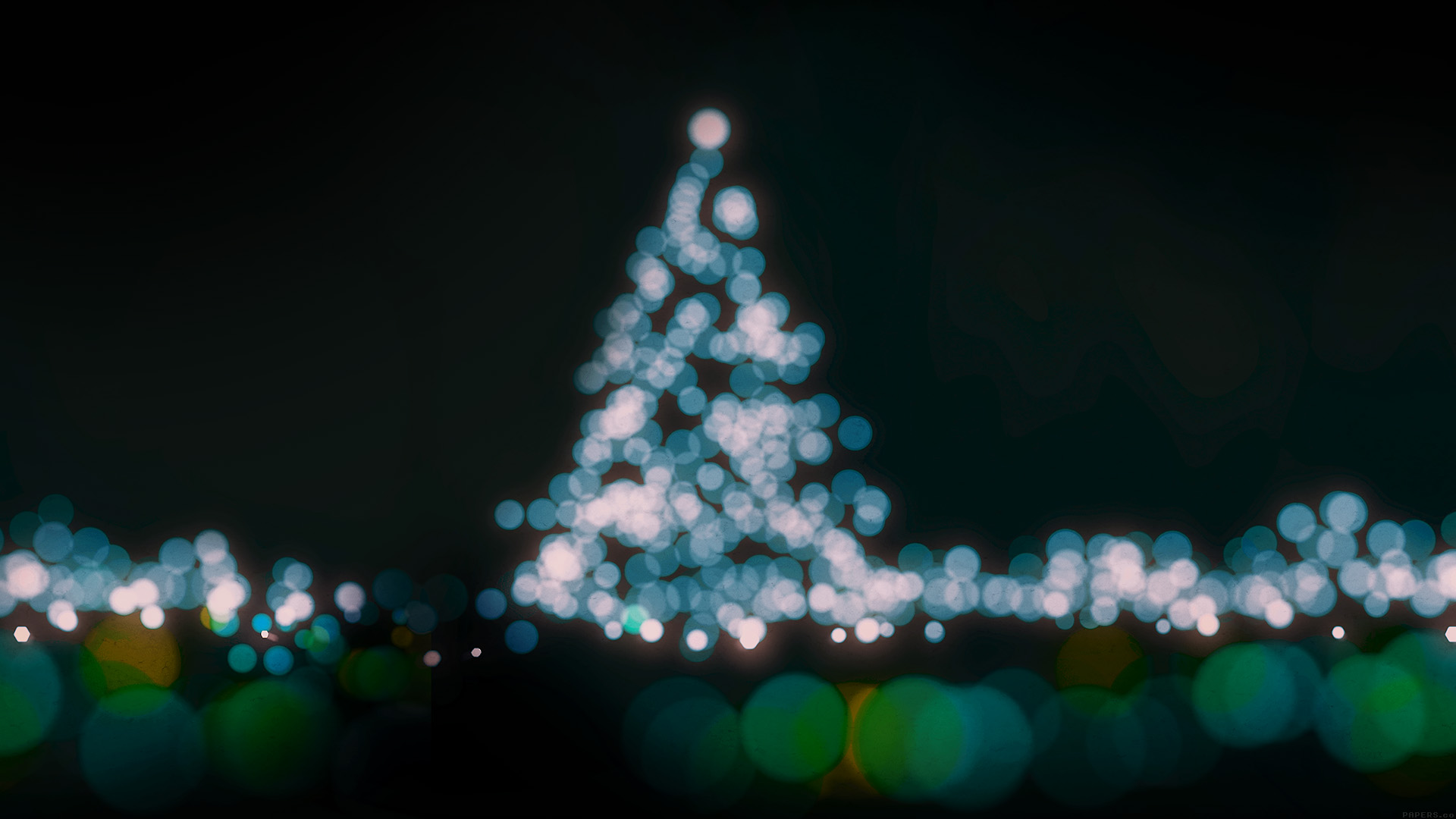 wallpaper for desktop, laptop. christmas lights bokeh blue love dark night