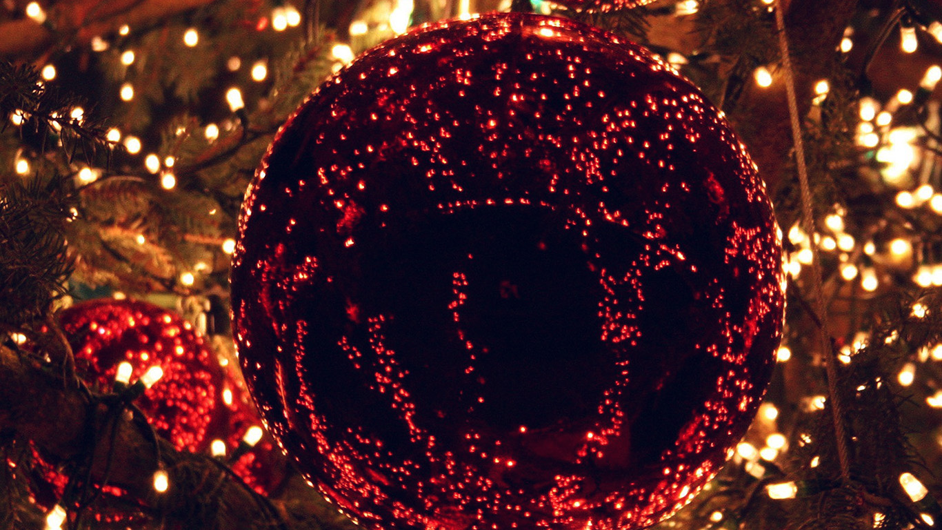 wallpaper for desktop, laptop. christmas light balls holiday life city