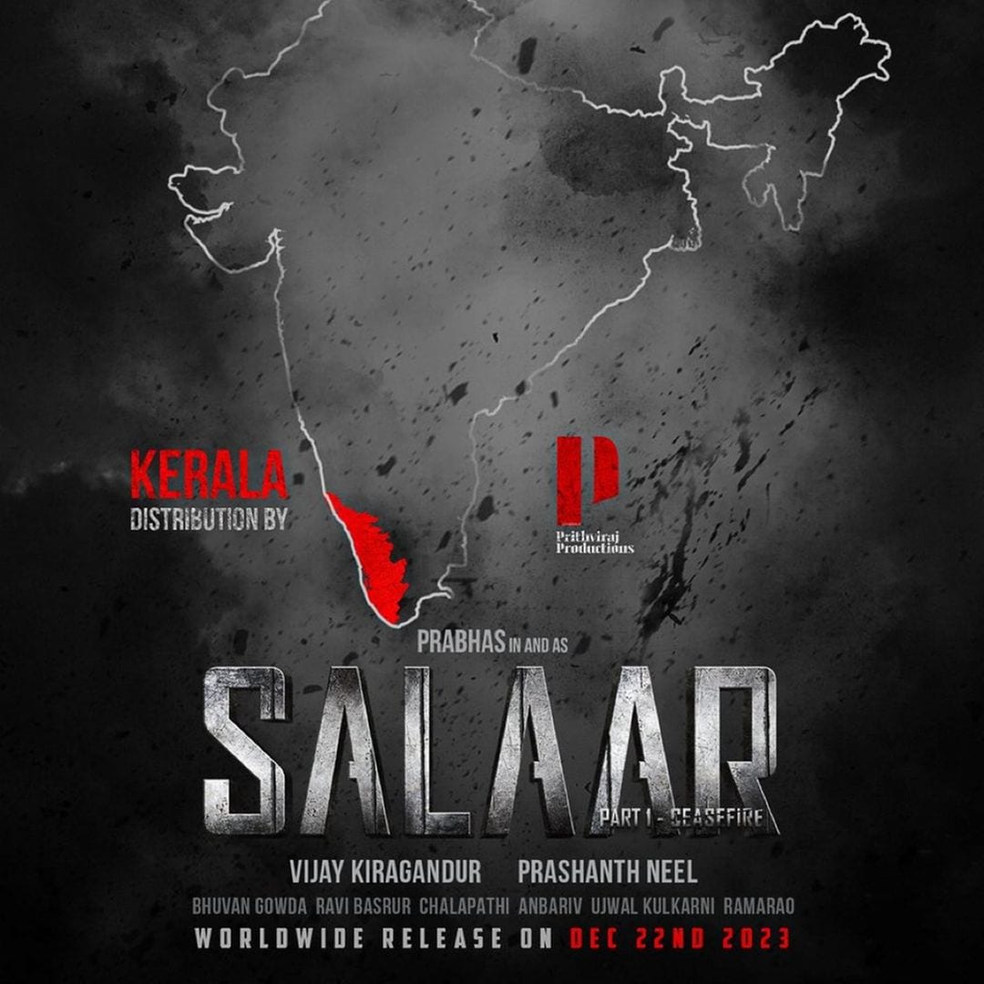 Prithviraj unveils new poster of Prabhas from 'Salaar: Part 1- Ceasefire', Prithviraj Sukumaran, Prabhas, Salaar Part 1- Ceasefire poster, trailer