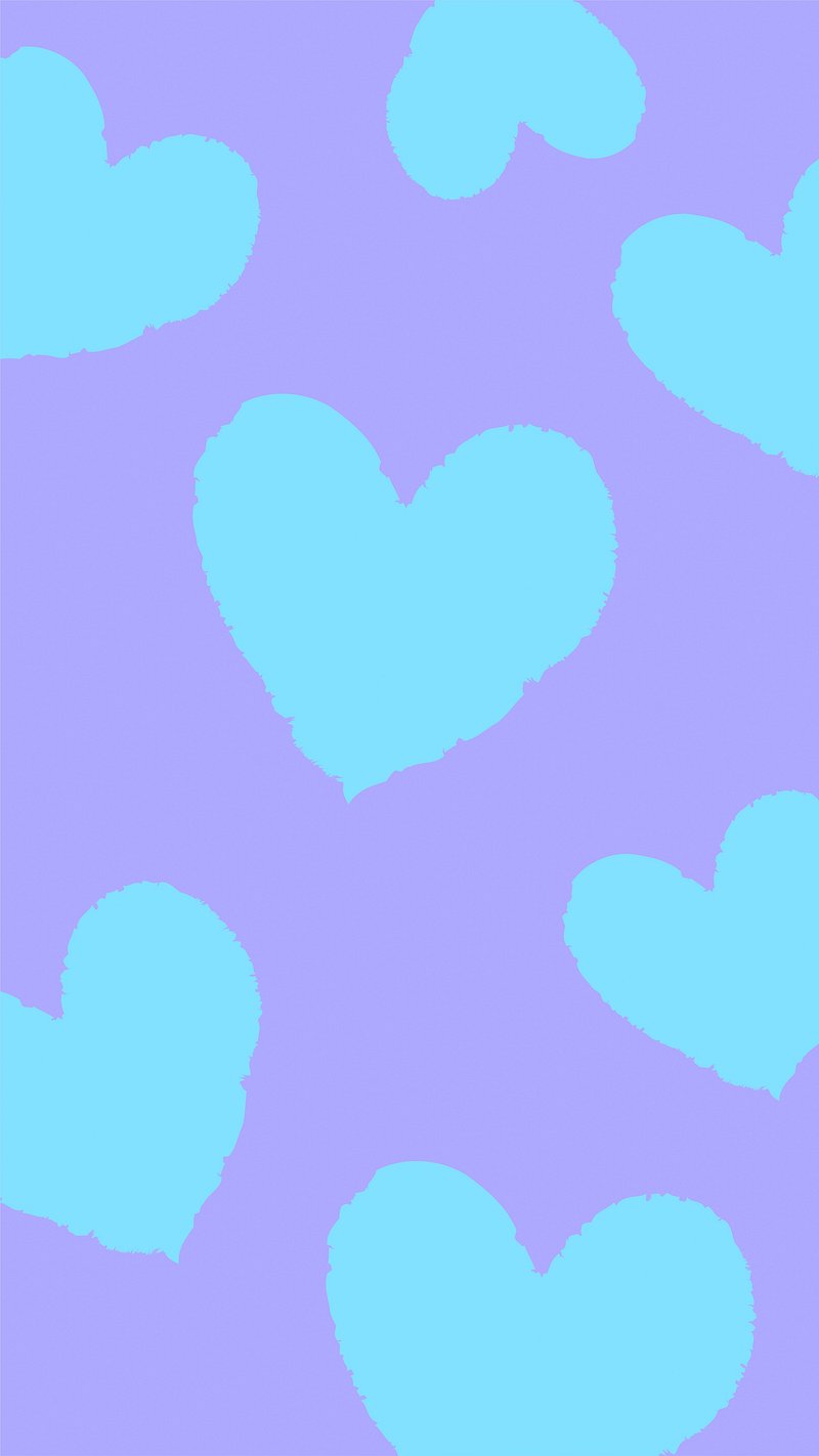 Blue Heart iPhone Wallpaper Image