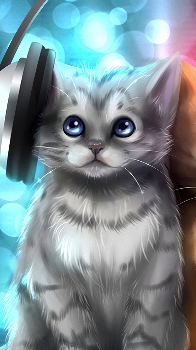 Cat illustartion Wallpaper Download