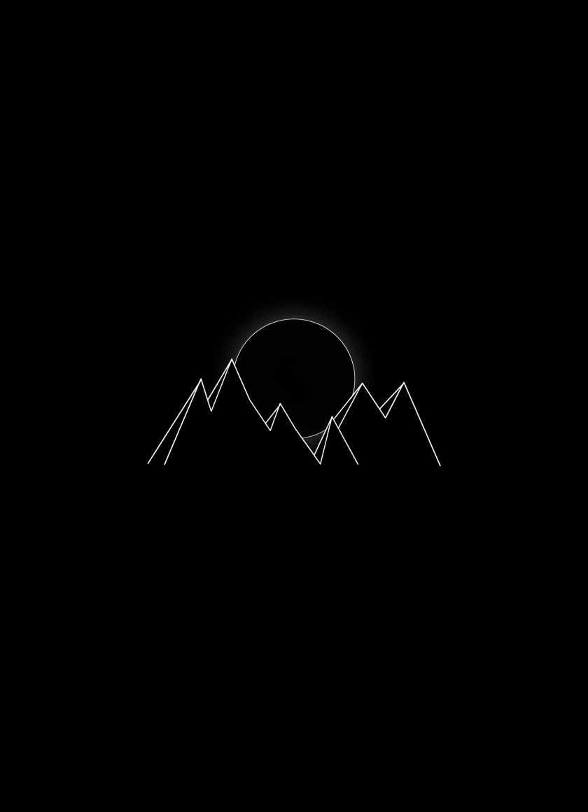 Minimal, dark, mountains wallpaper. Black wallpaper iphone dark, Dark wallpaper, Mountain wallpaper