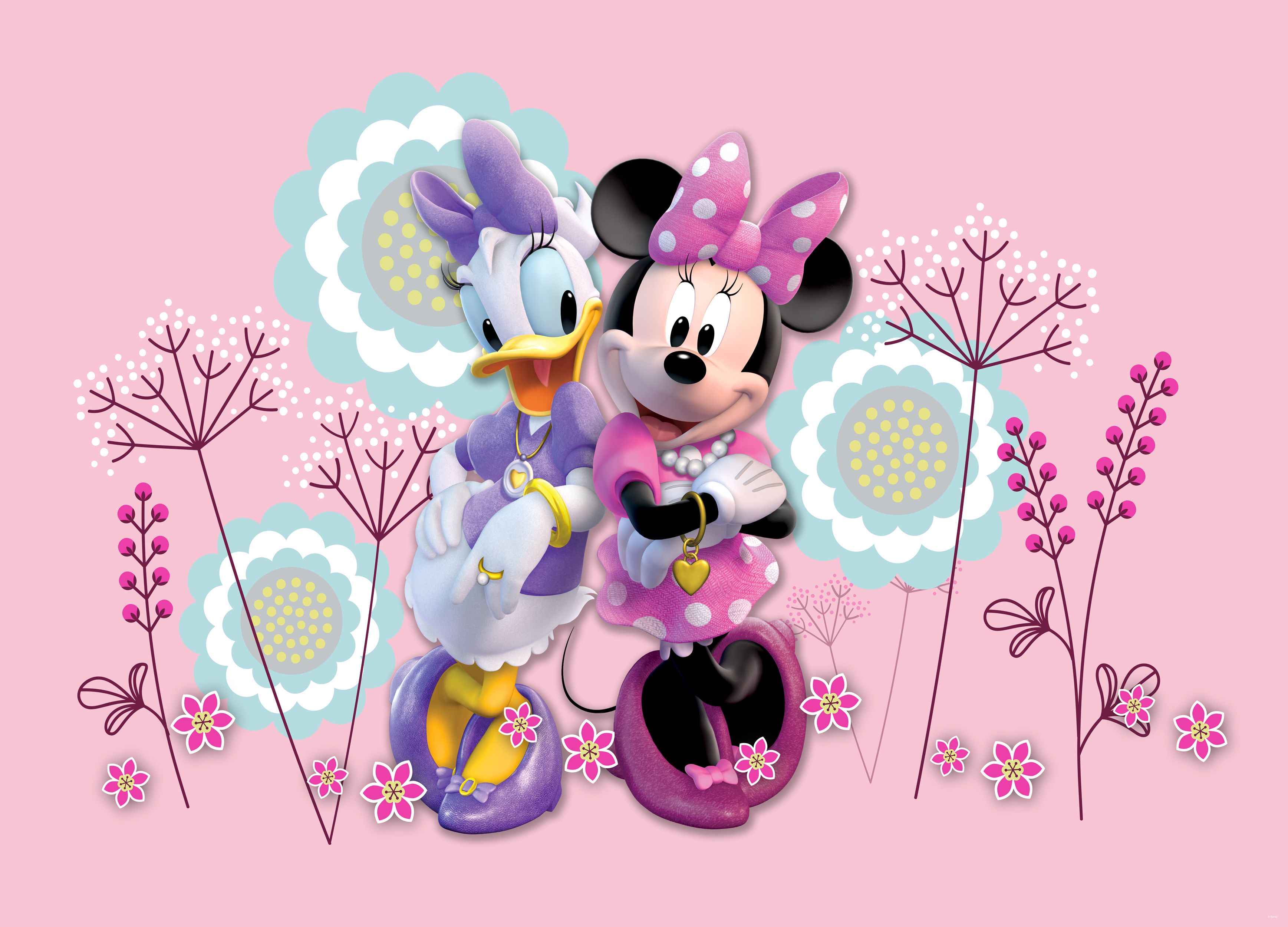 poster Minnie Mouse & Daisy Duck pink from Disney