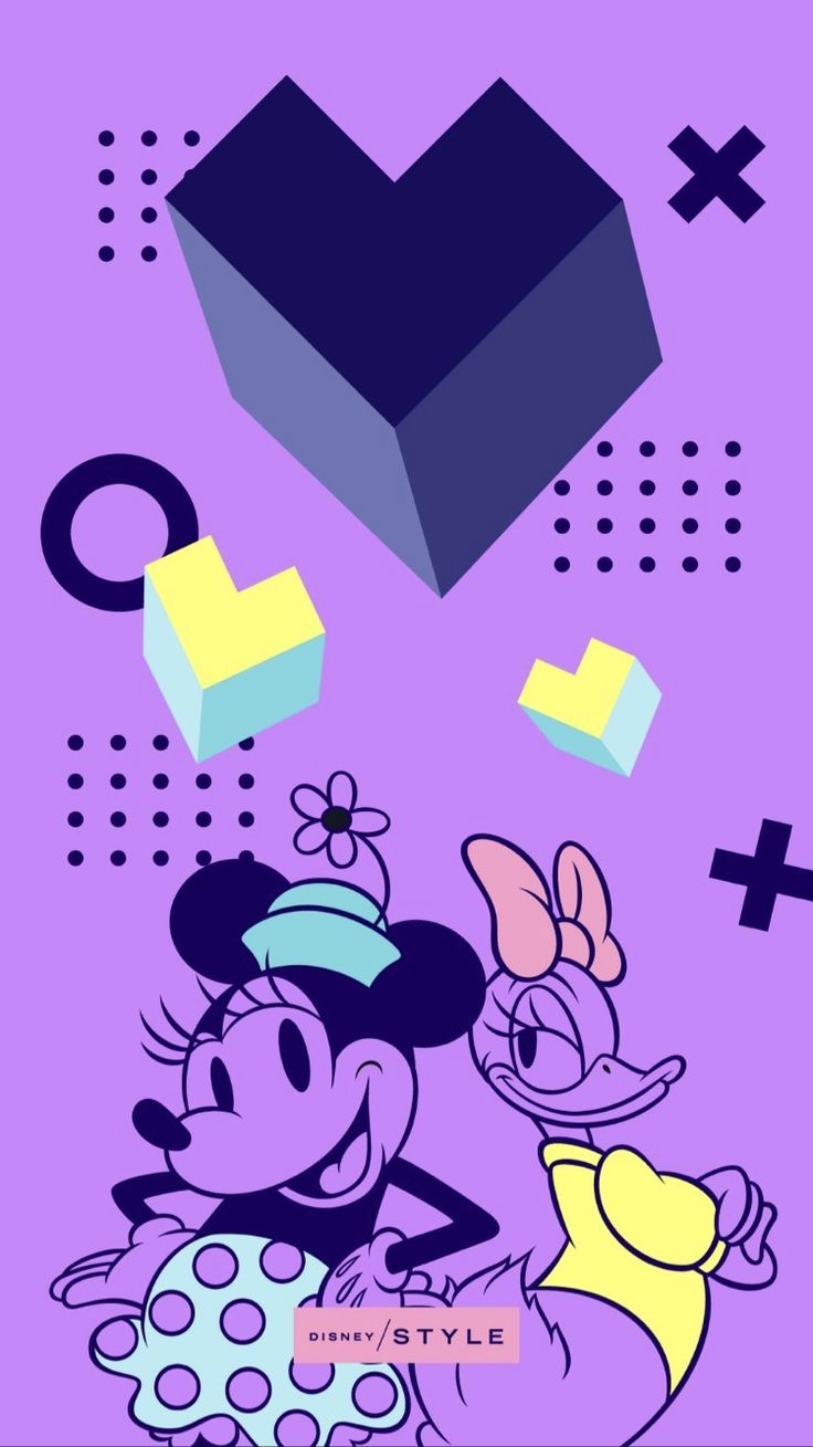 Minnie & Daisy Wallpaper / Disney Style. Mickey mouse wallpaper, Disney image, Mickey mouse and friends