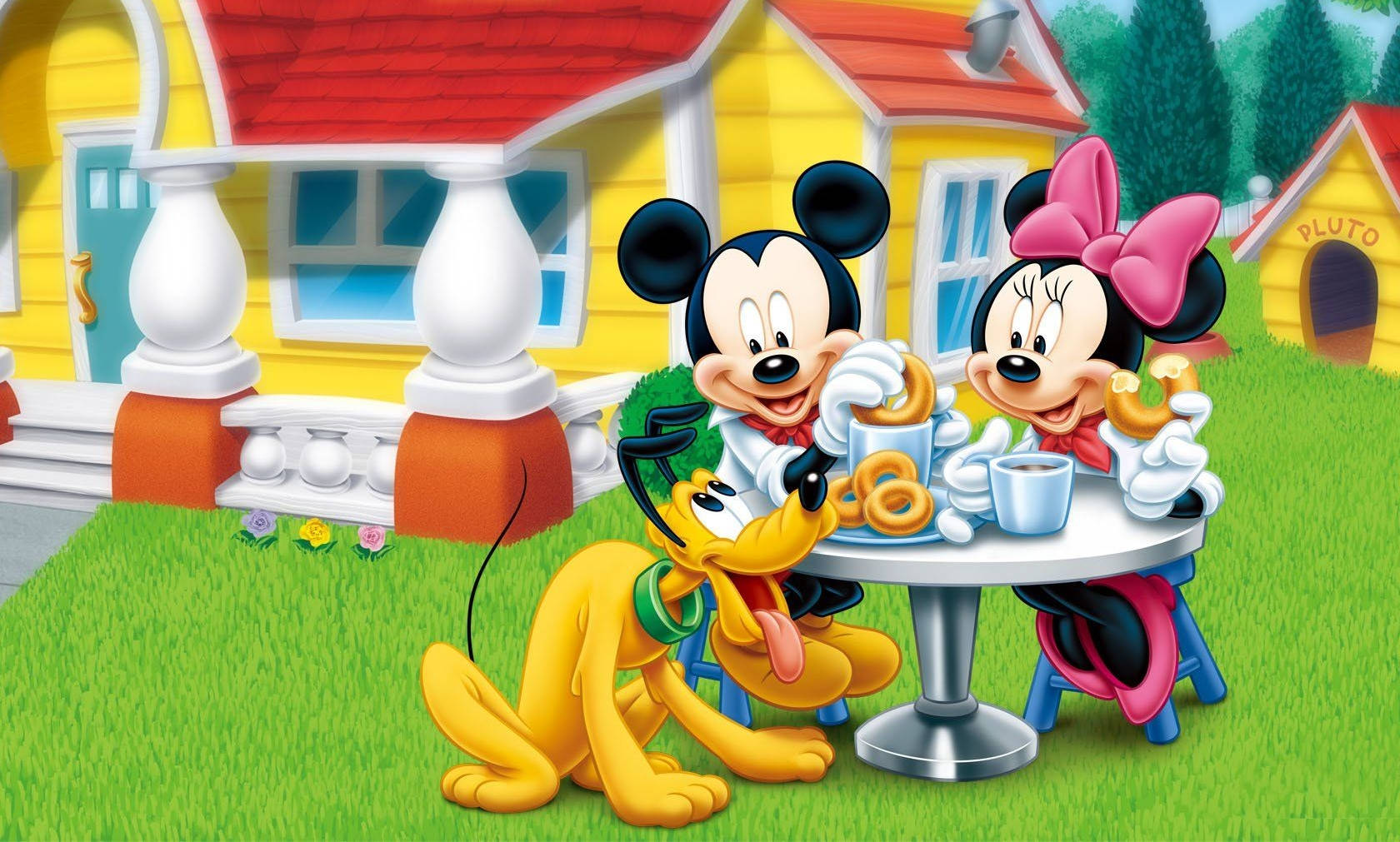 Download Mickey Mouse Clubhouse Minnie Pluto Wallpaper