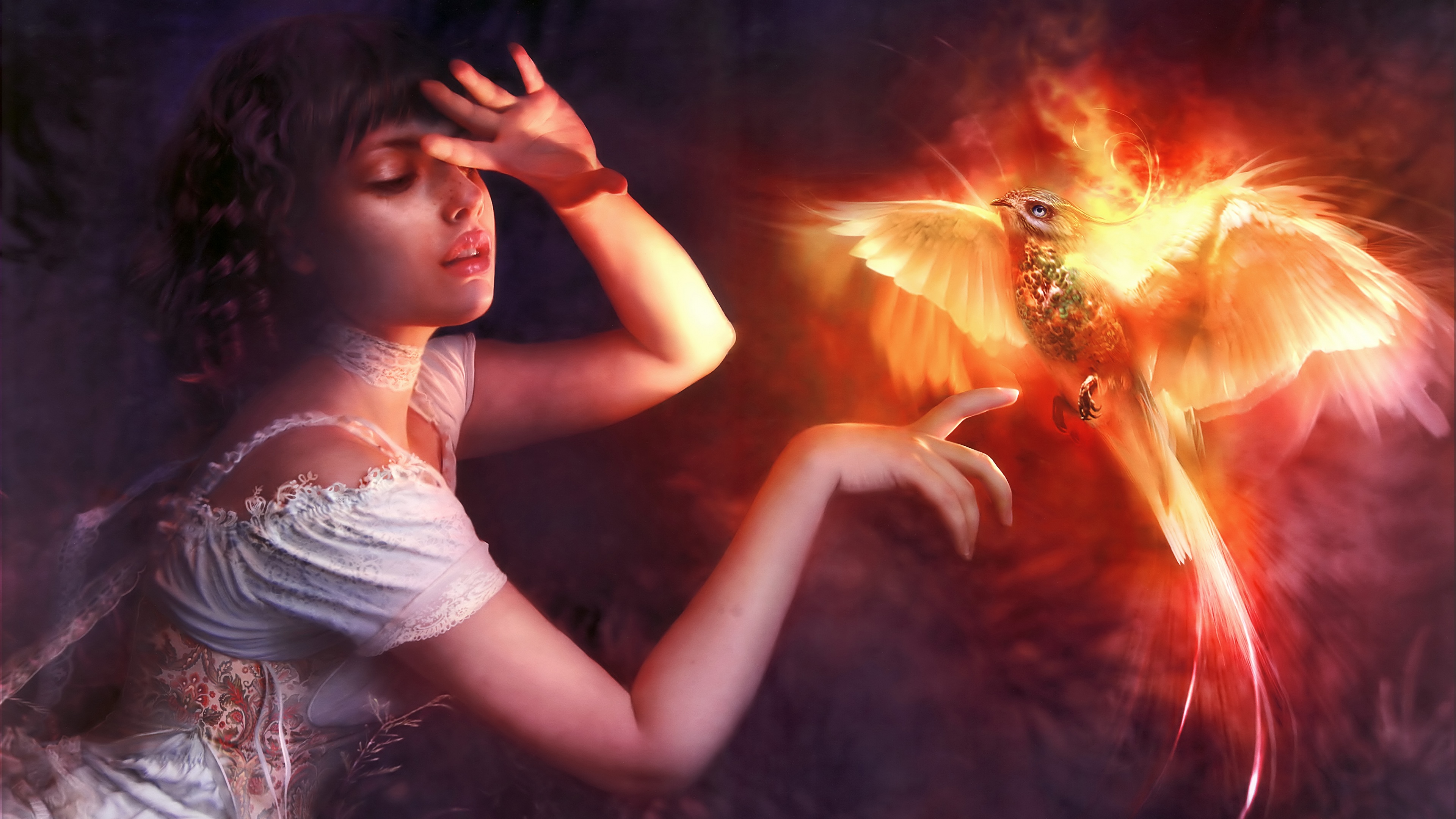 Phoenix Wallpaper 4K, Girl
