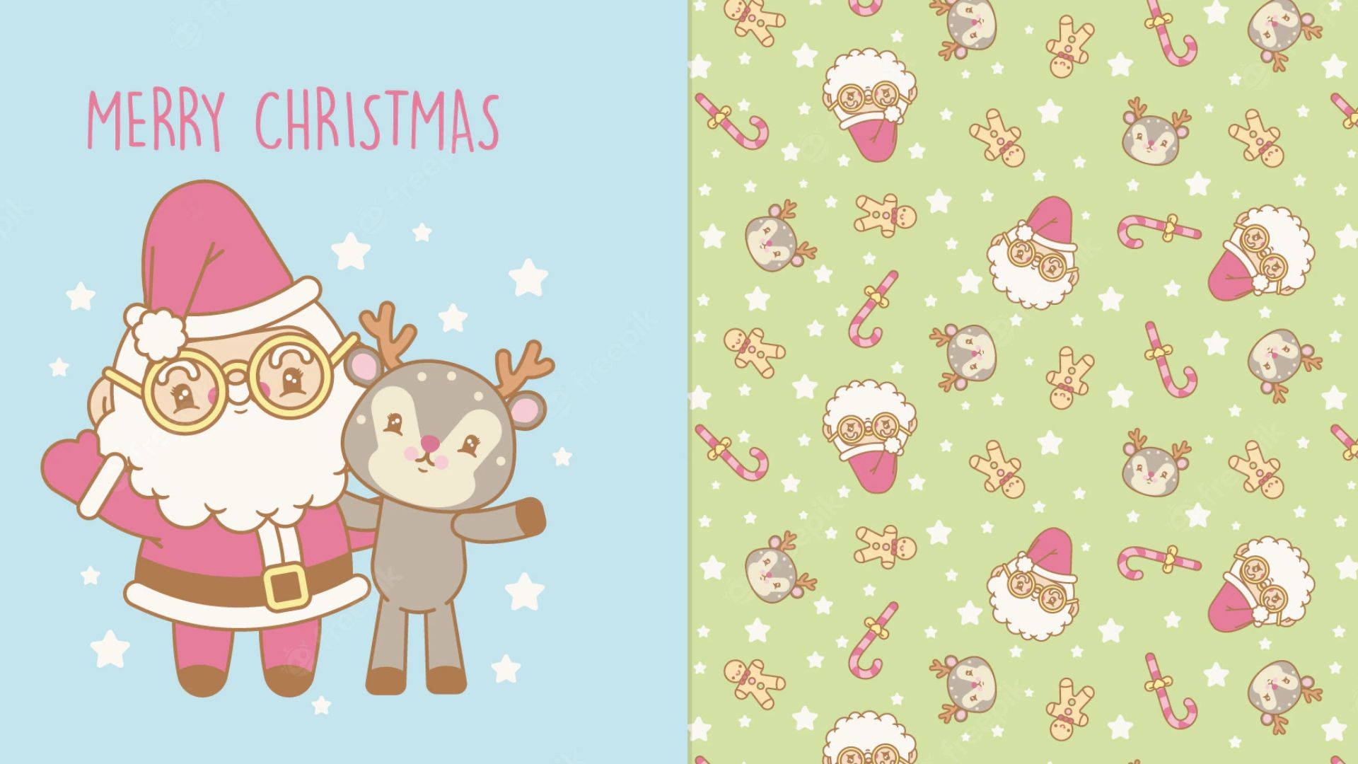 Download Kawaii Christmas Santa Wallpaper