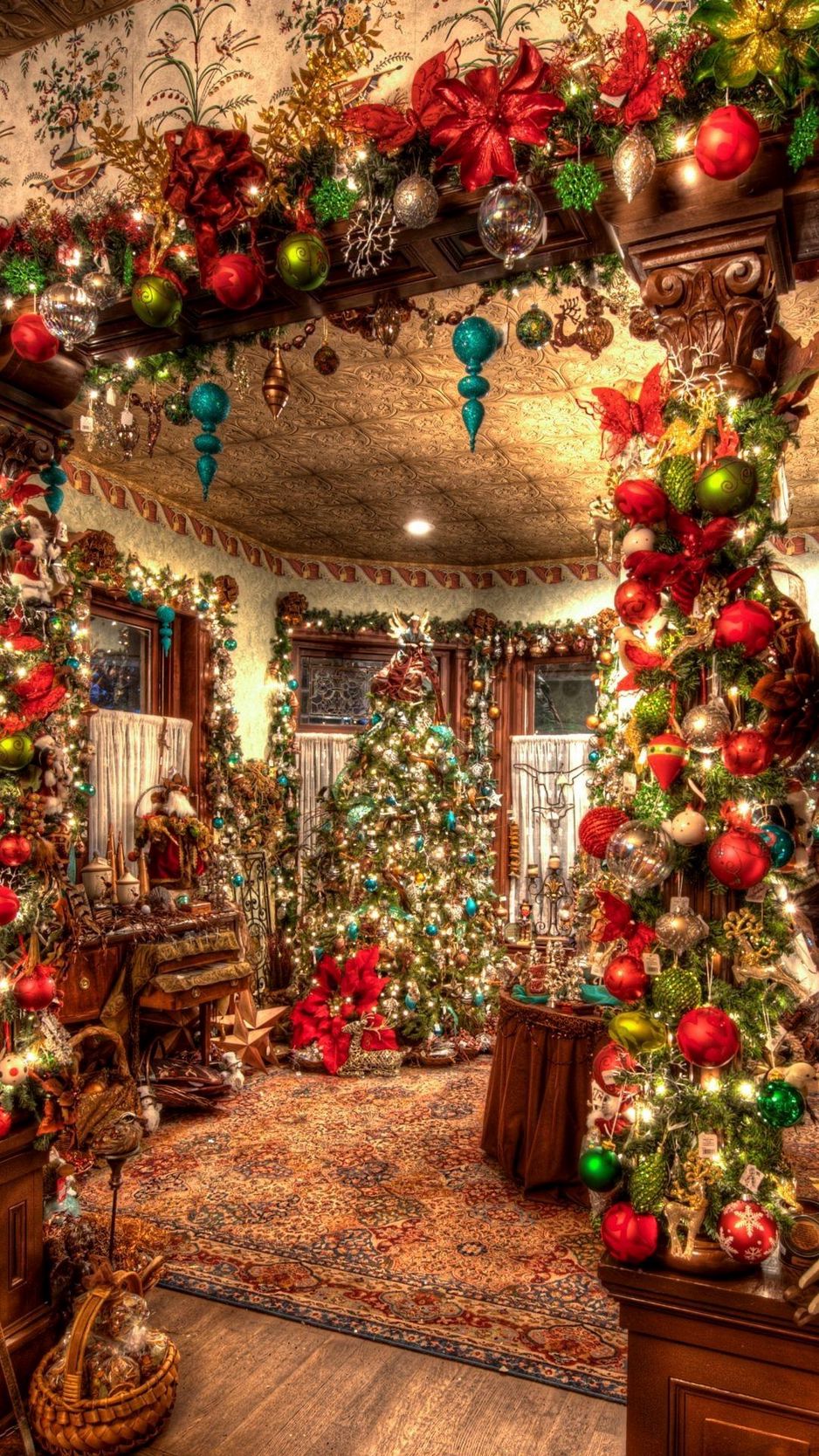 Download Wallpaper 938x1668 Holiday, Christmas, Ornaments, Toys, Christmas Tree Iphone 8 7 6s 6 For Parallax HD Background
