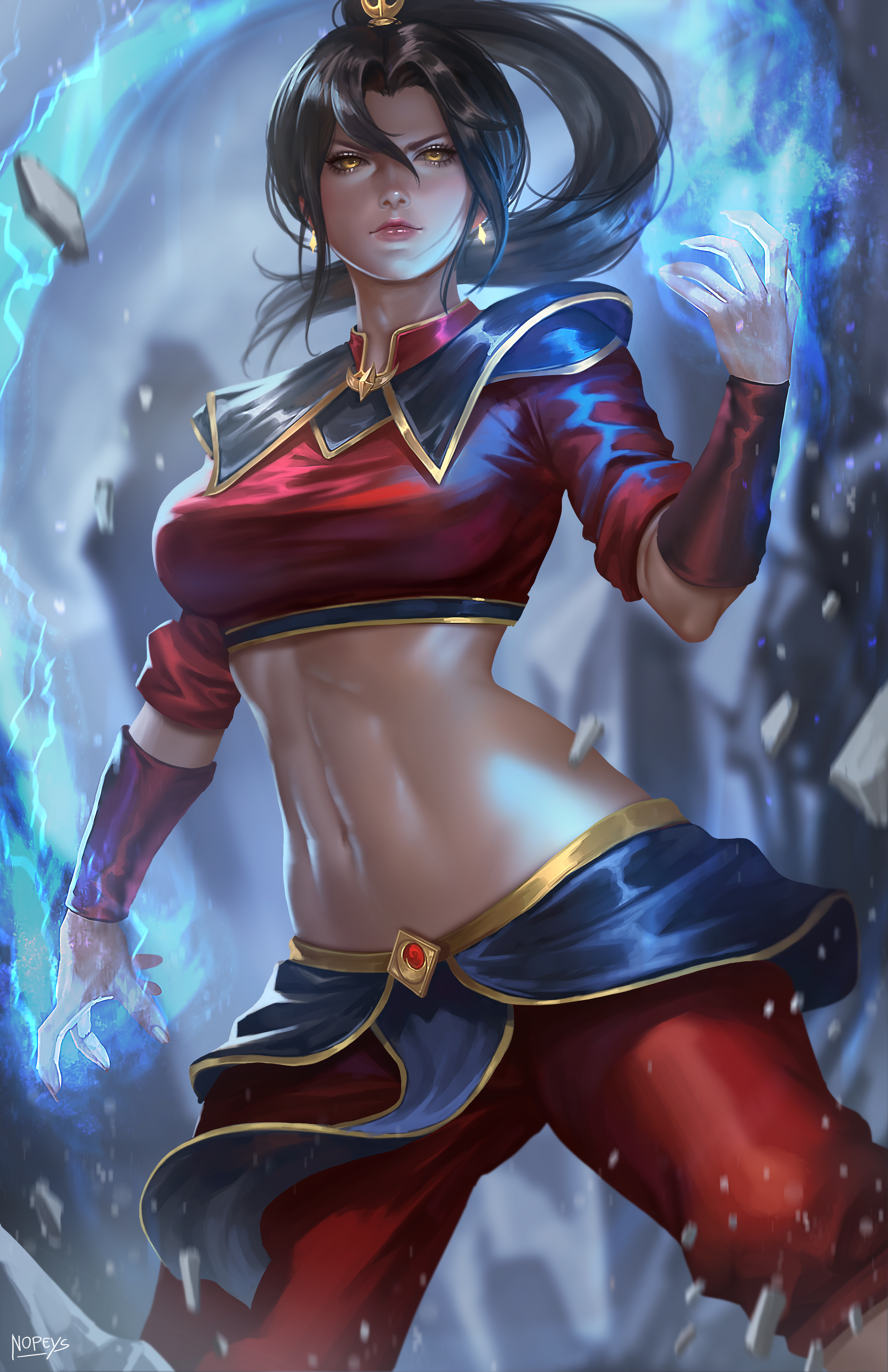 Princess Azula Avatar The Last Airbender Cartoon Nickelodeon Fictional Character Brunette Ponytail A Wallpaper:3300x5100