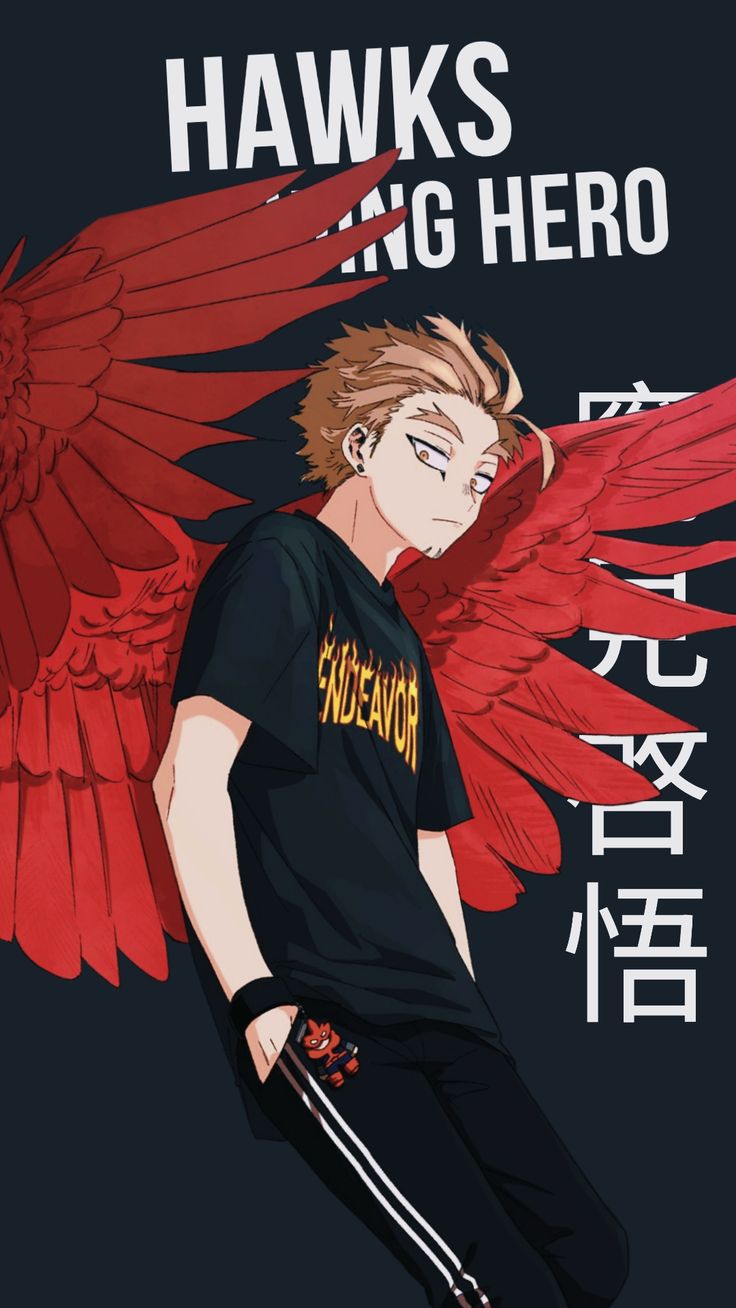 Hawks Wallpaper. Anime character names, Anime character drawing, Hero academia characters