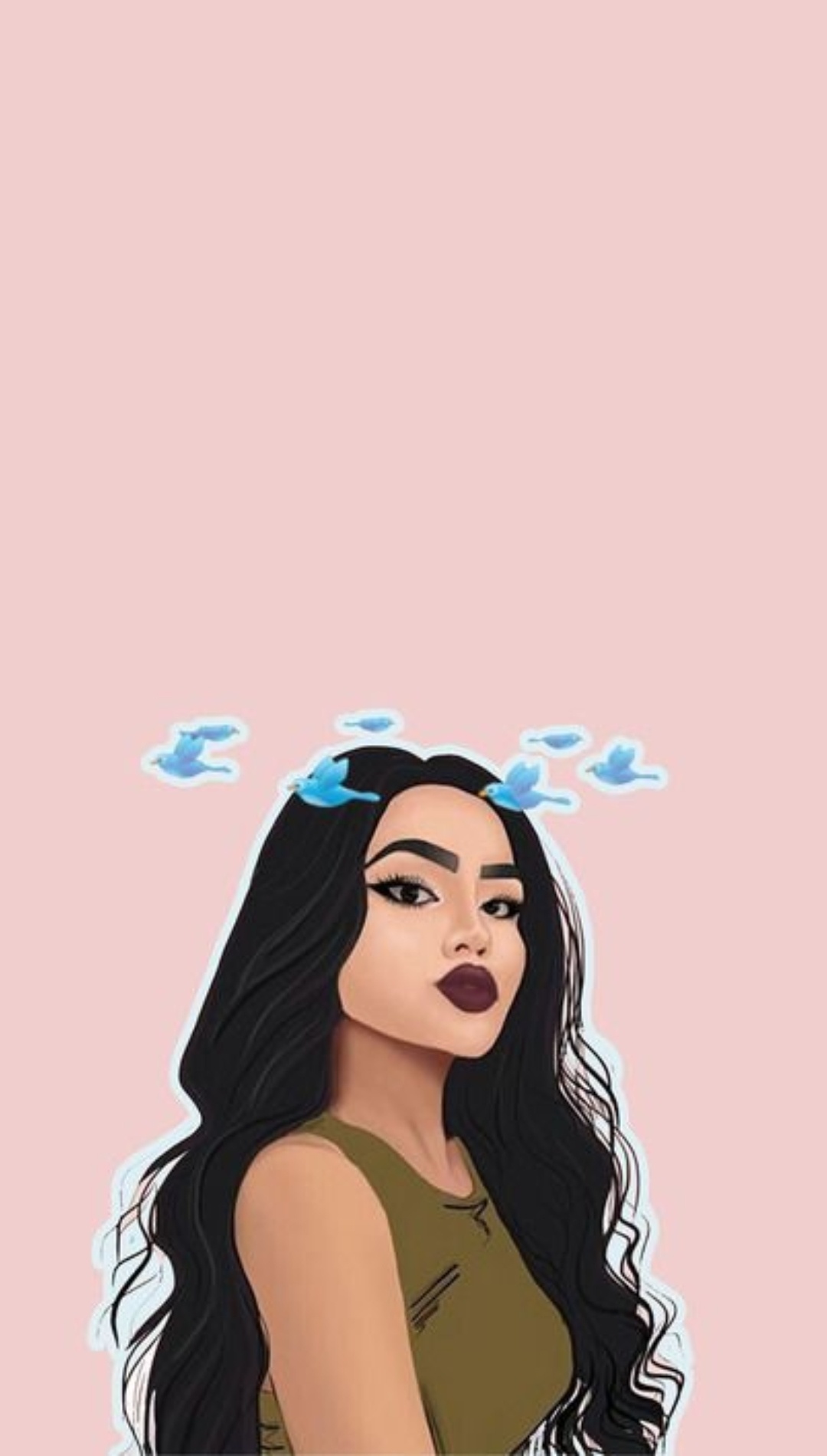 Best Cartoon Aesthteic Girl iPhone Wallpaper [ HQ ]