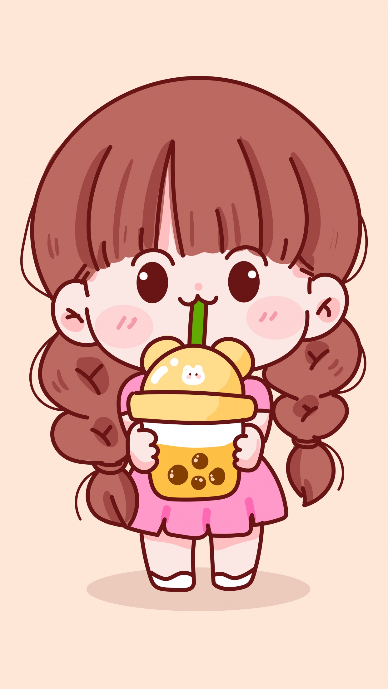 Cute kid Wallpaper 4K, Cute Girl, Kawaii girl, Cartoon