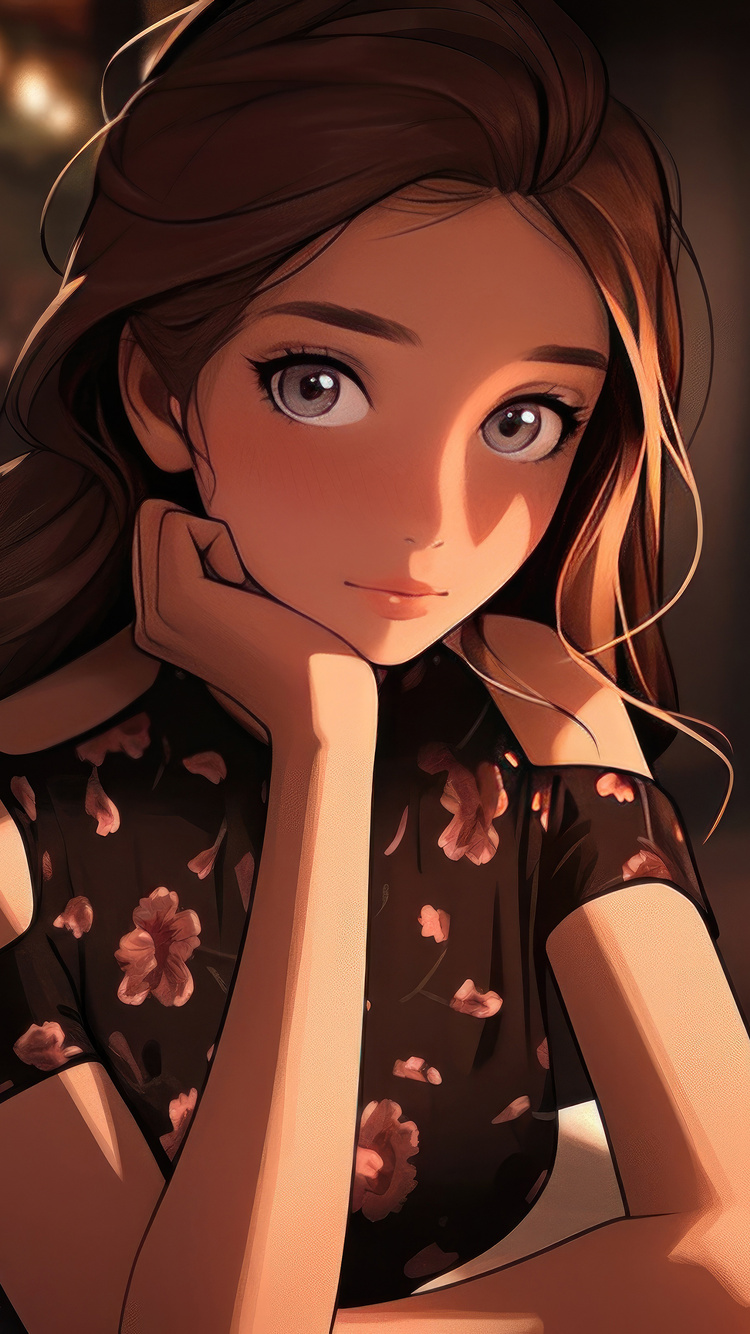 Anime Girl In Restaurant iPhone 6, iPhone 6S, iPhone 7 , HD 4k Wallpaper, Image, Background, Photos and Picture