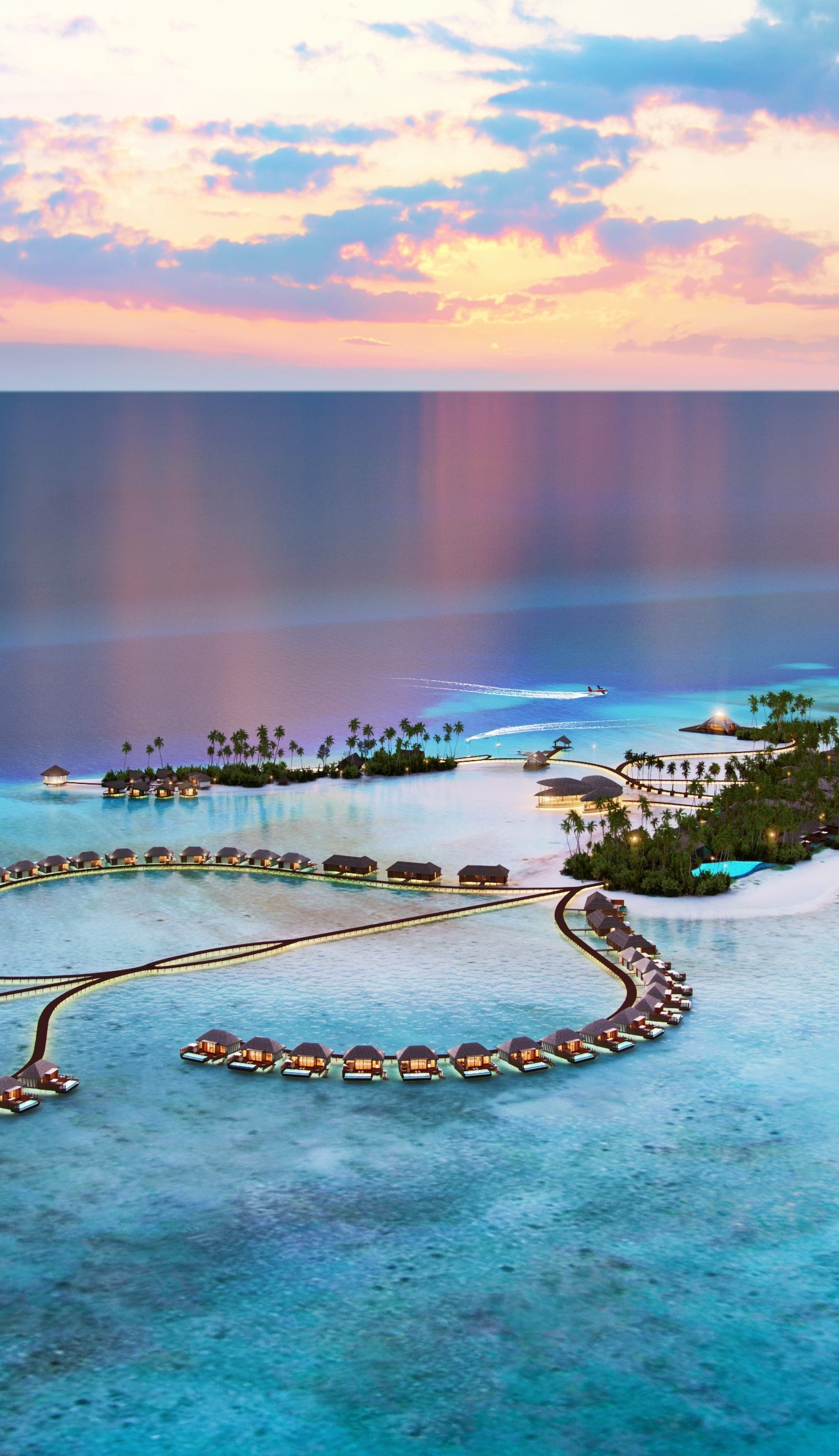Download wallpaper 1440x2630 maldives