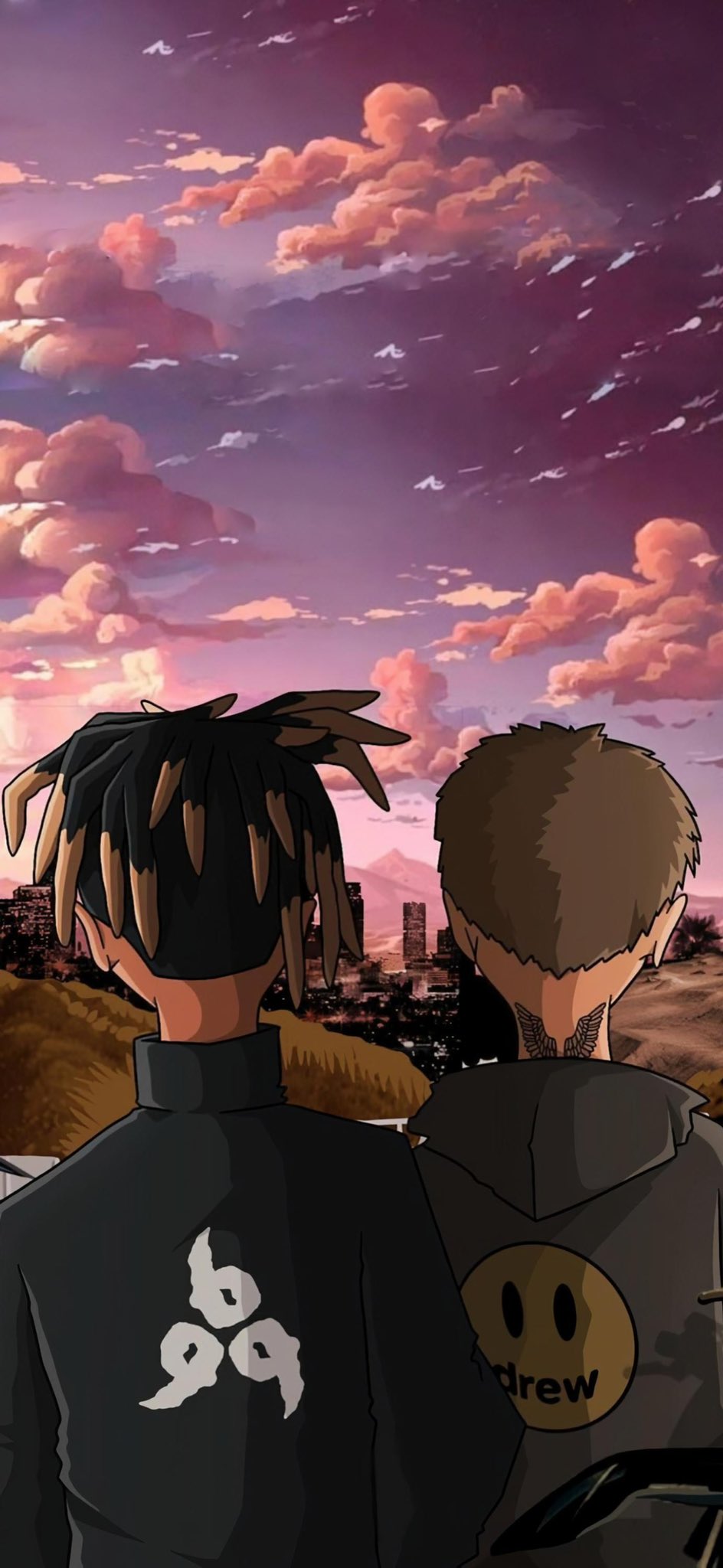 Just A Creative Name WRLD Wandered To LA Wallpaper I Made! If you like this edit please consider leaving a like and following! #juicewrld #JustinBieber #JuiceWRLDxJustinBieber #LLJW #legendsneverdie #thepartyneverends #