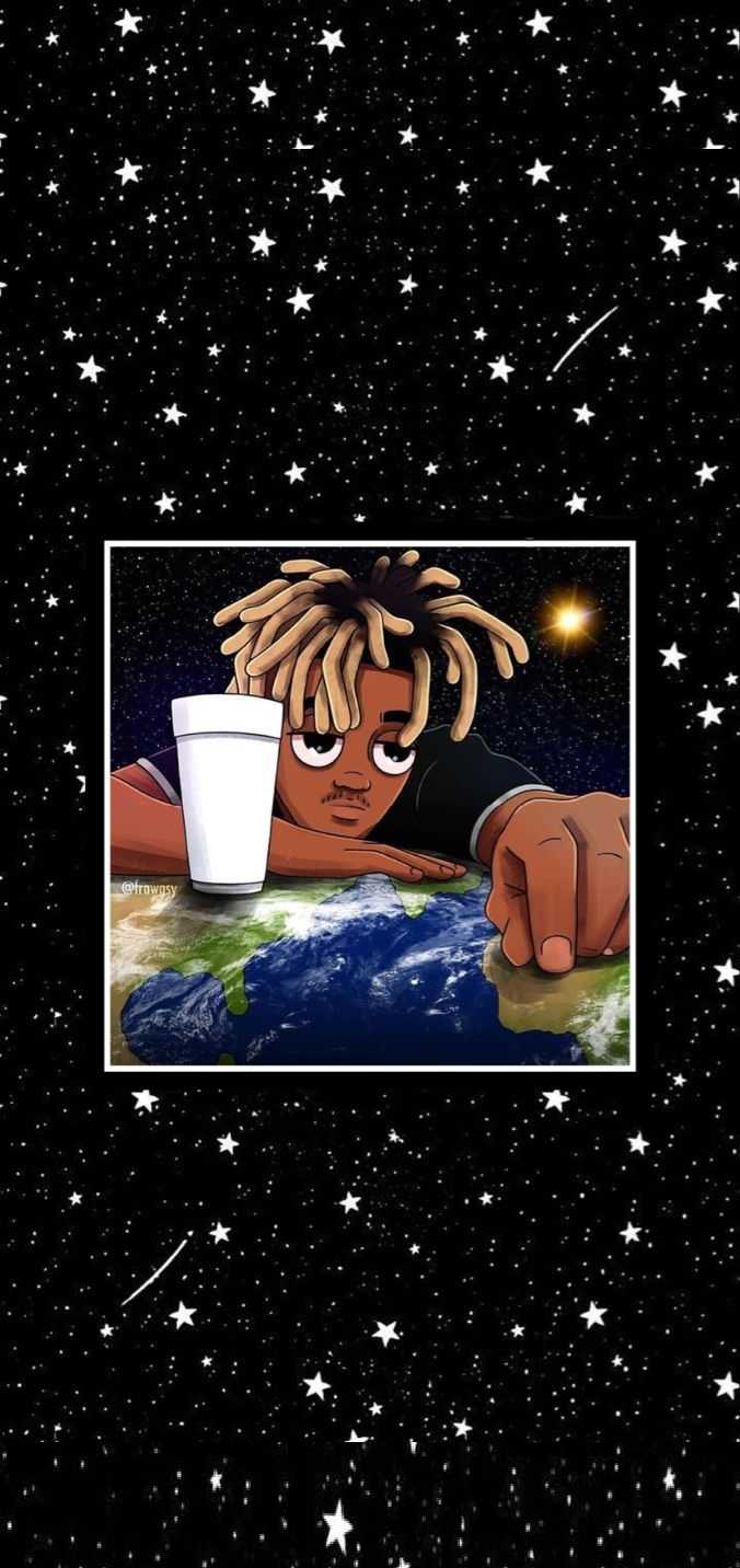 Phone Juice Wrld Cartoon Wallpaper