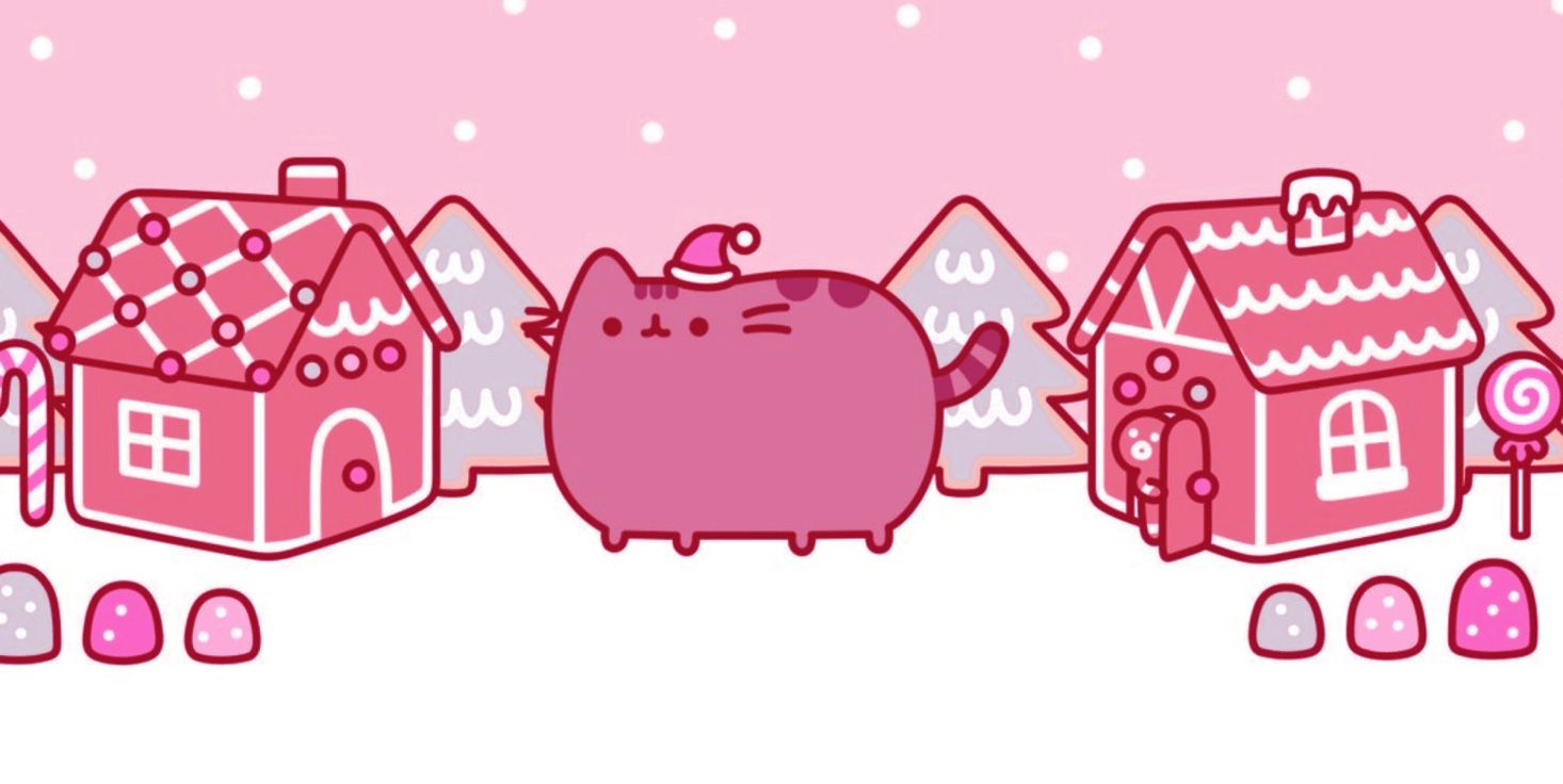 Pusheen Christmas Wallpaper Discover more Cute, Desktop, iPhone, Kawaii, laptop wallpaper.. Pusheen christmas, Christmas wallpaper, Laptop wallpaper