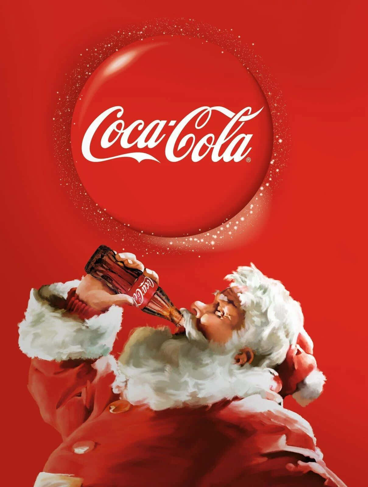 Download Santa Clause Drinking A Coca Cola