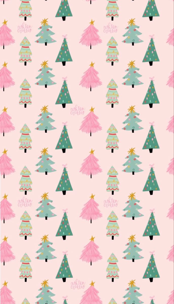 Pink Christmas Trees. Wallpaper iphone christmas, Cute christmas wallpaper, Christmas wallpaper