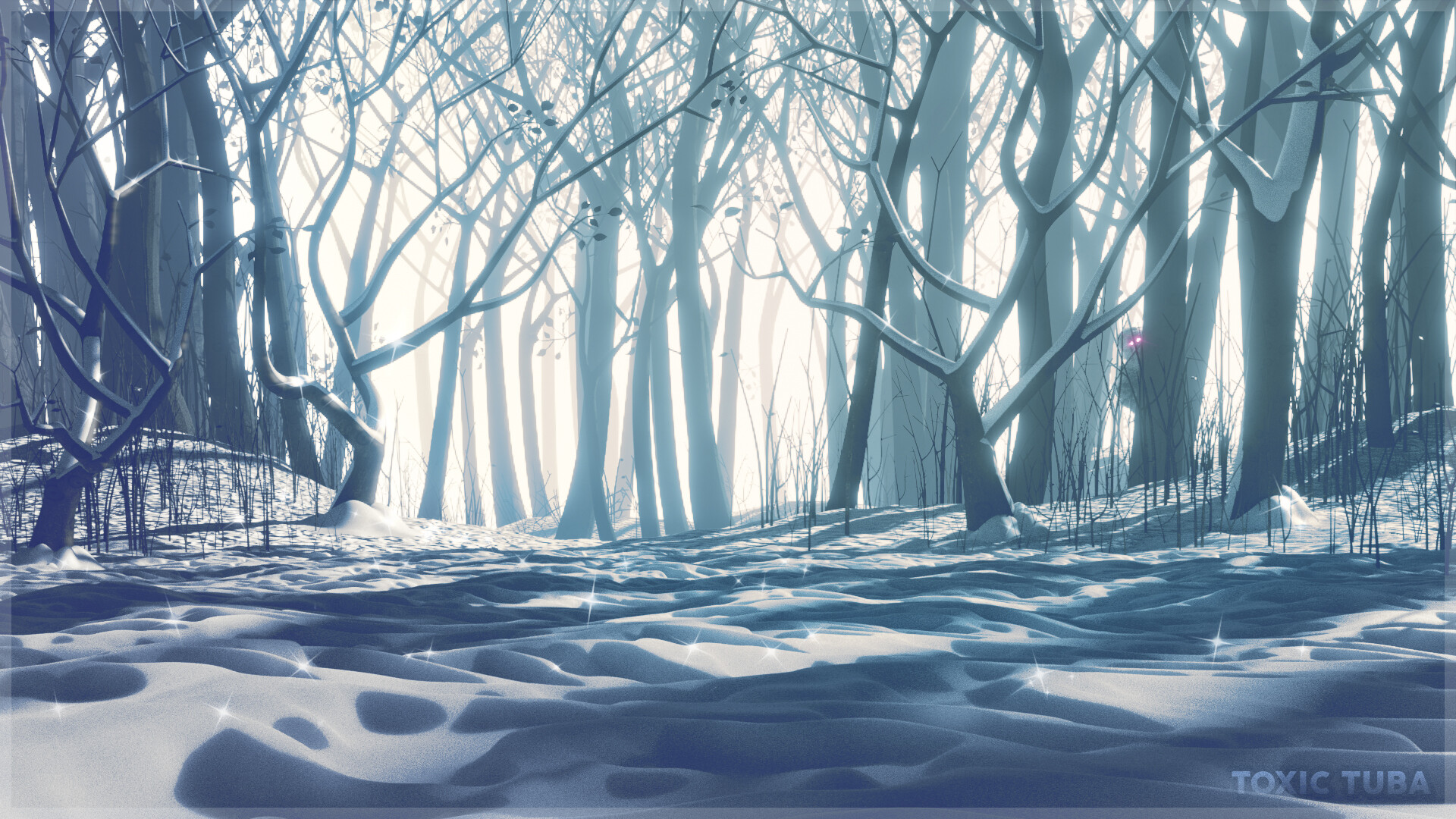 Wild White Winter Vibe /// Fantasy Dreamy Winter Landscape with smooth Snowfall Animation Artists Community
