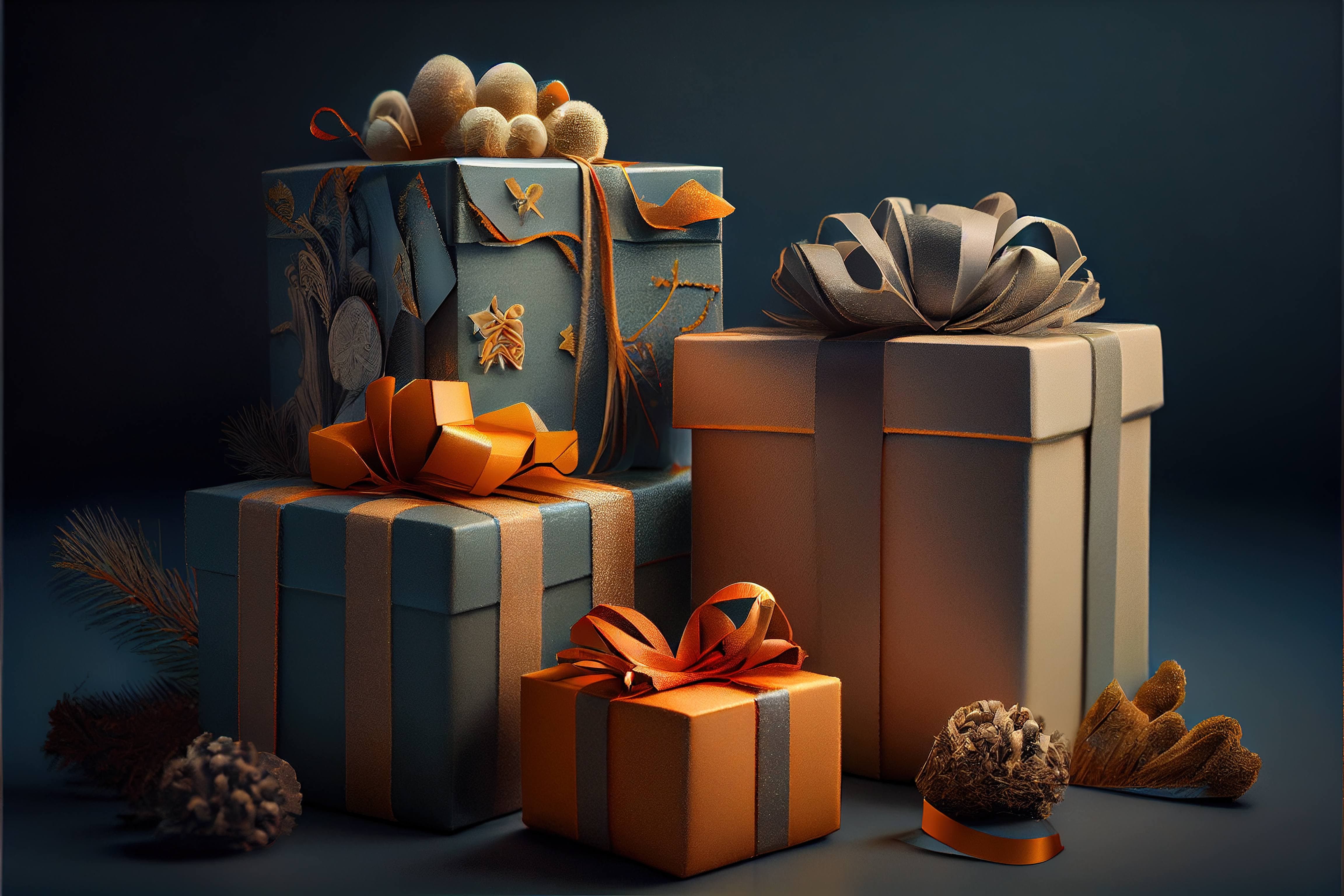 Christmas gifts background holidays wallpaper