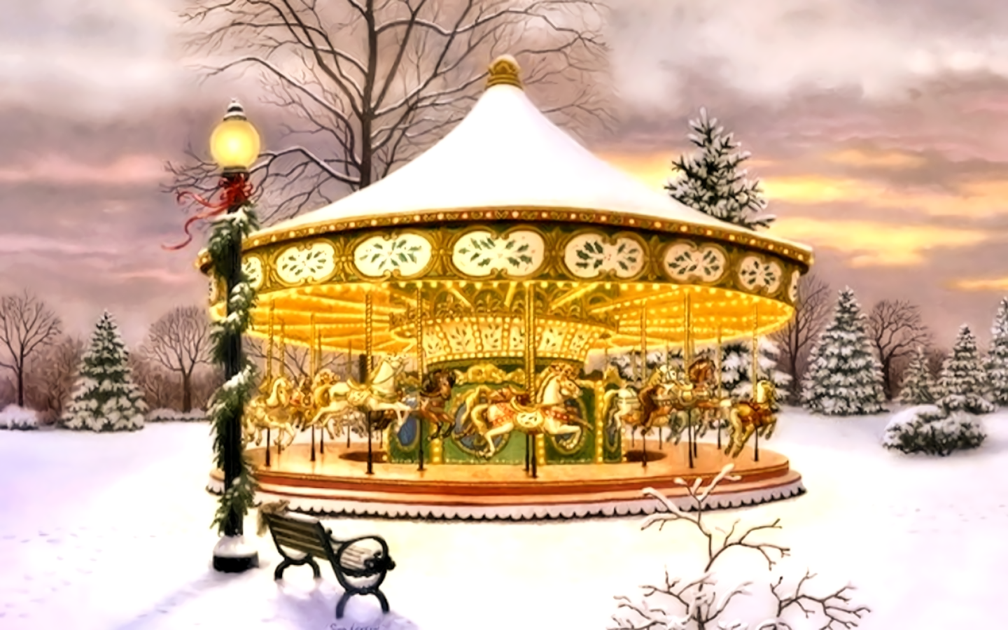 Carousel in Winter