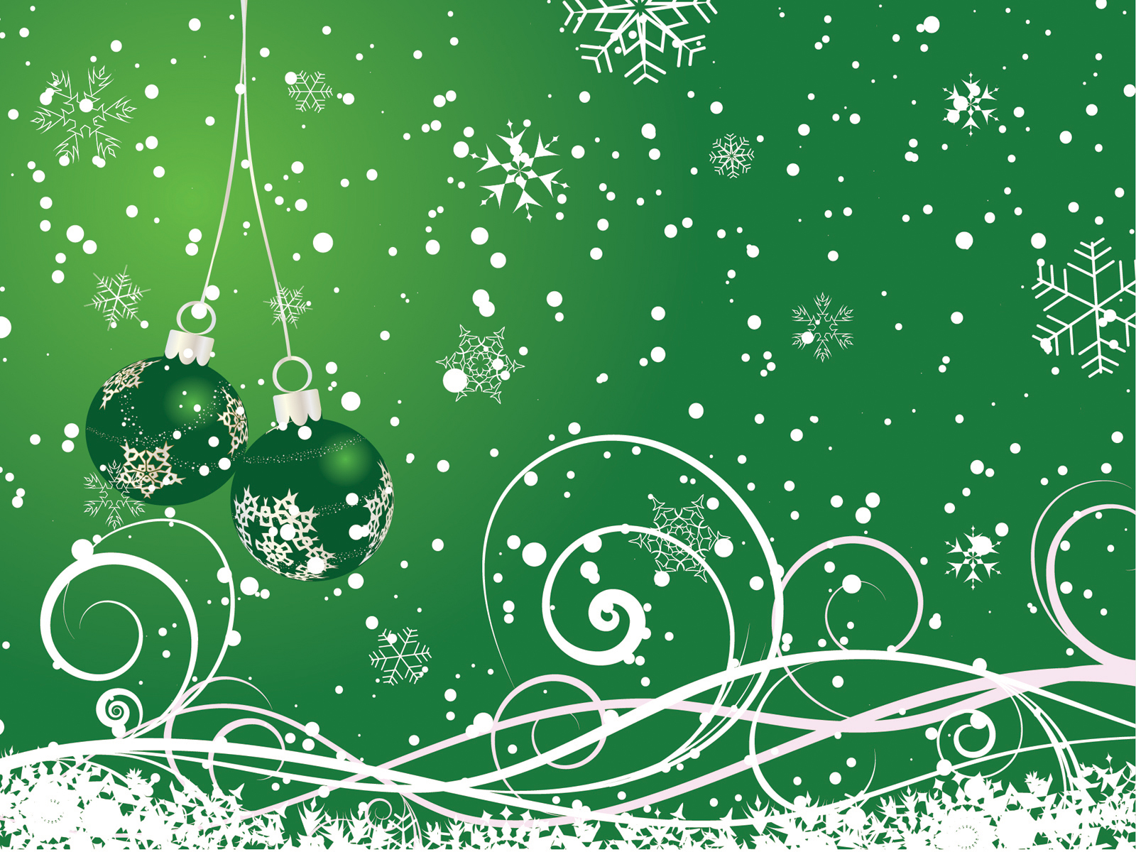Floral Green Happy New Year for 2013 Background. Christmas, Green, Holiday, White. Free PPT Grounds