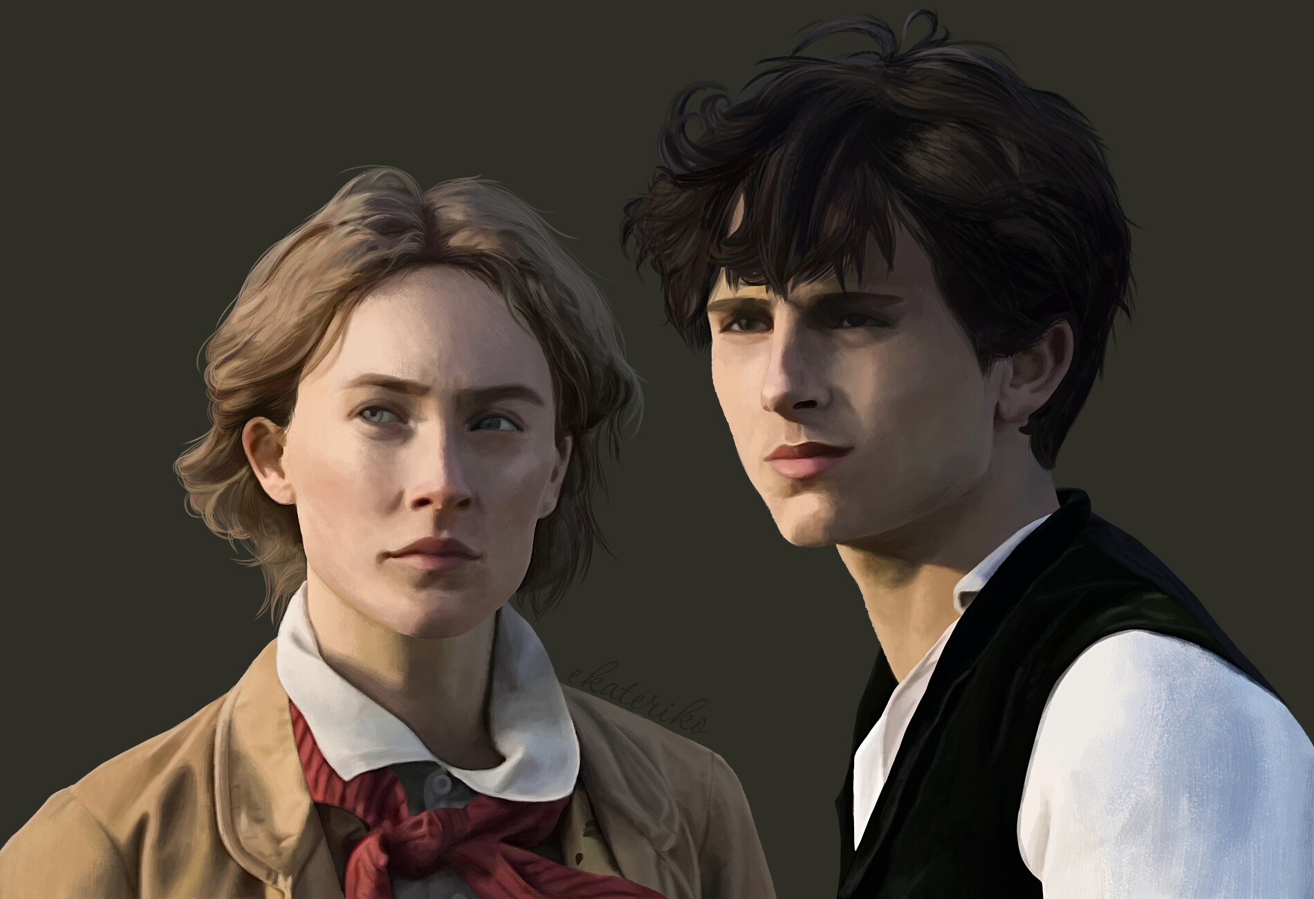 Laurie and Jo. Little women