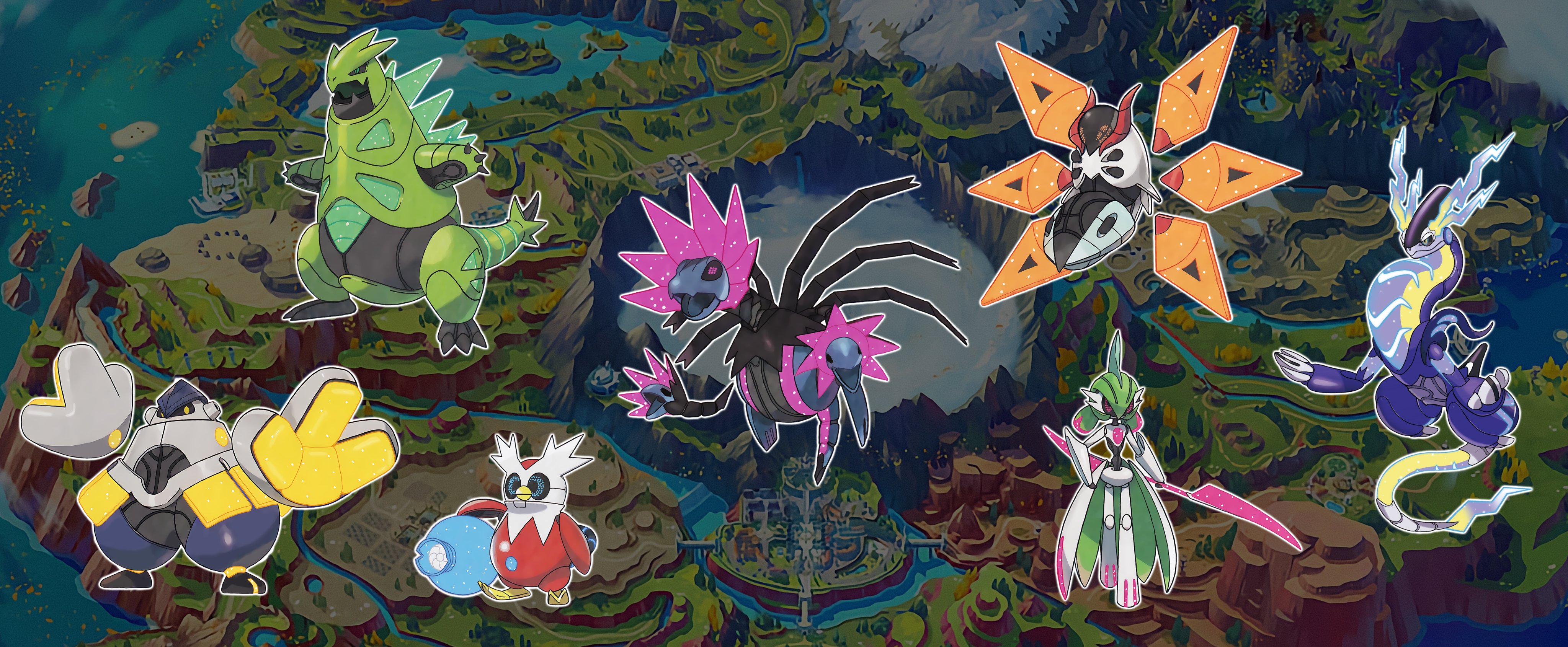 Mixeliémon Scarlet and Pokémon Violet Artwork of All Future Paradox Pokémon => Completed!