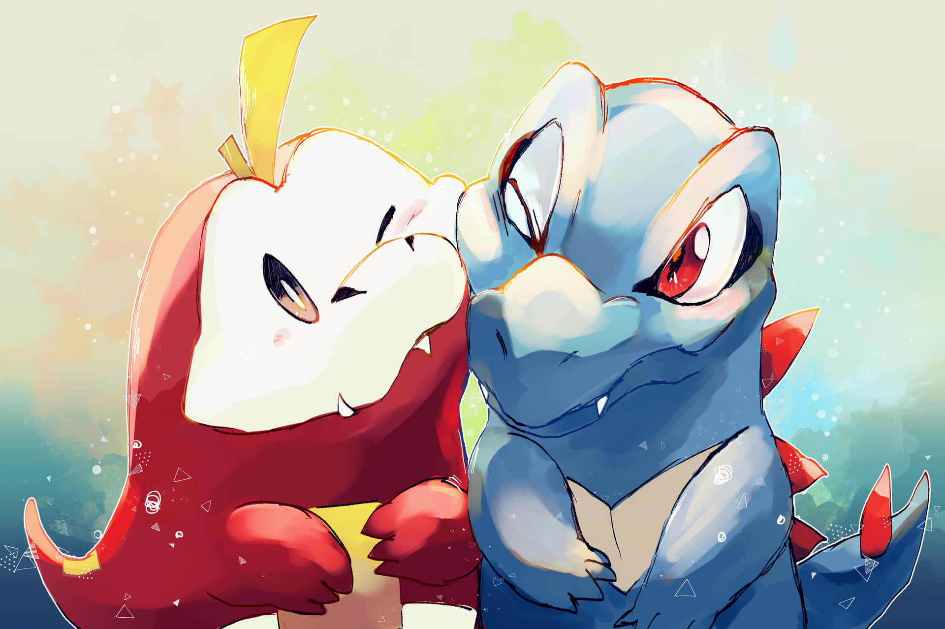 Download Totodile and Fuecoco Pokemon PFP Wallpaper