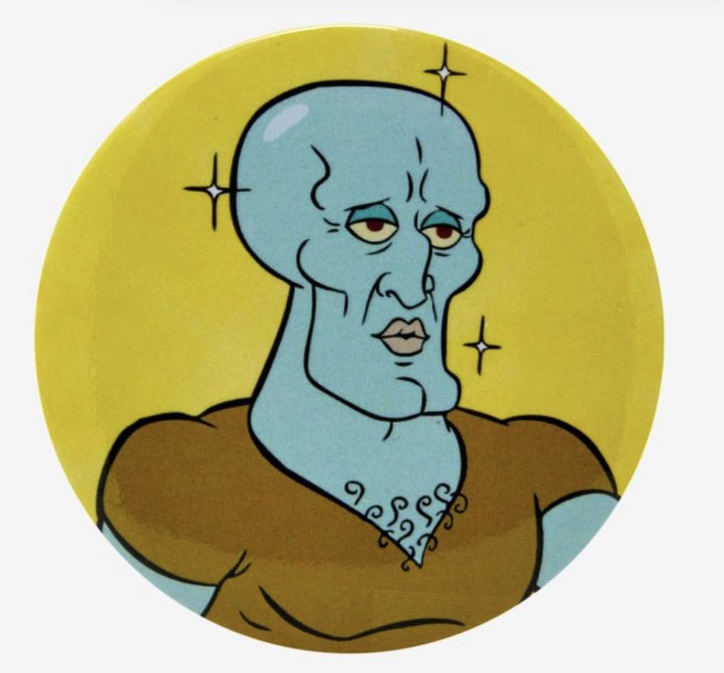 Handsome squidward pfp, 2023. Kanaviçe, Akrilikler