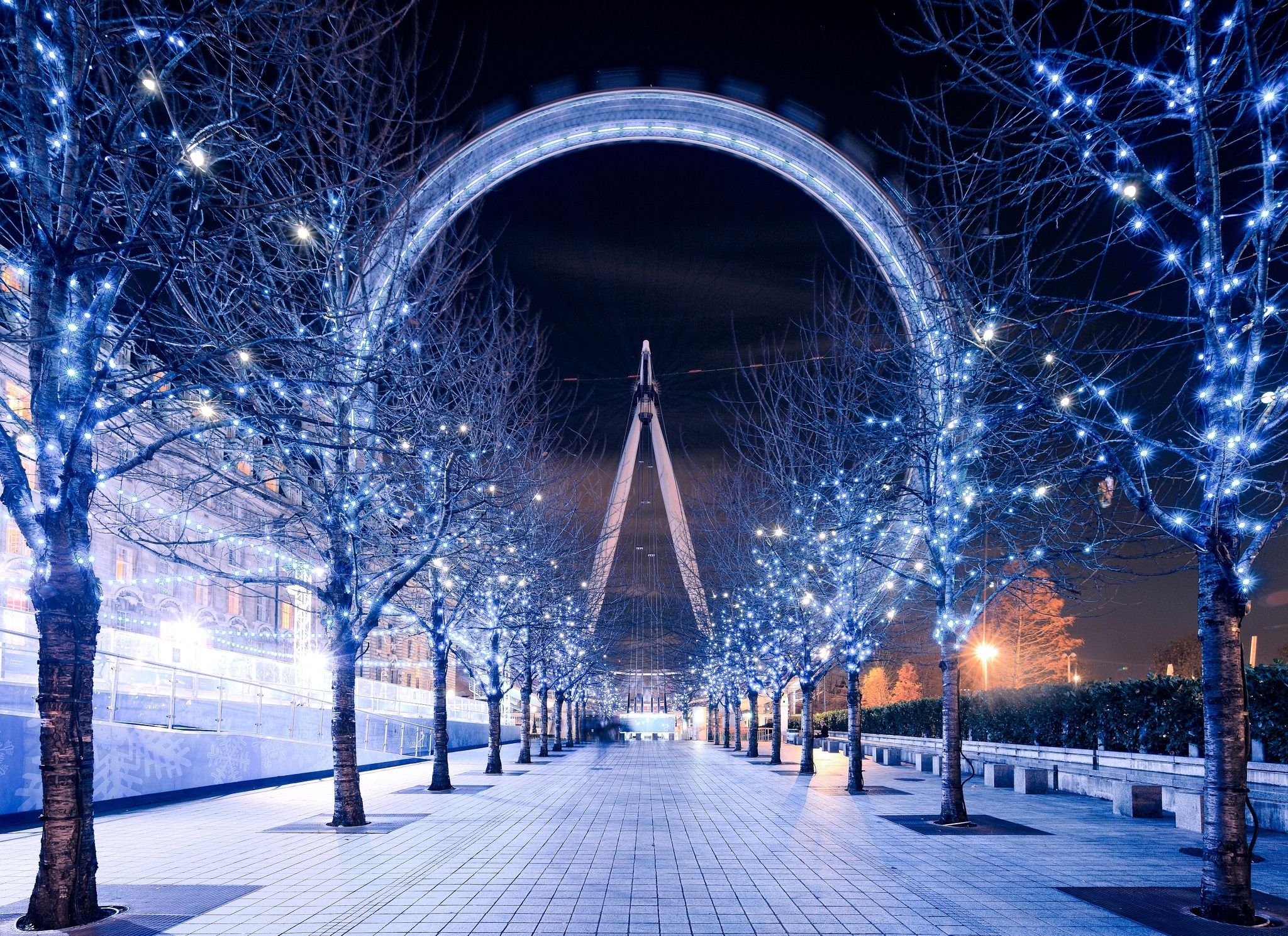 The London Eye at night. London wallpaper, London winter, City wallpaper