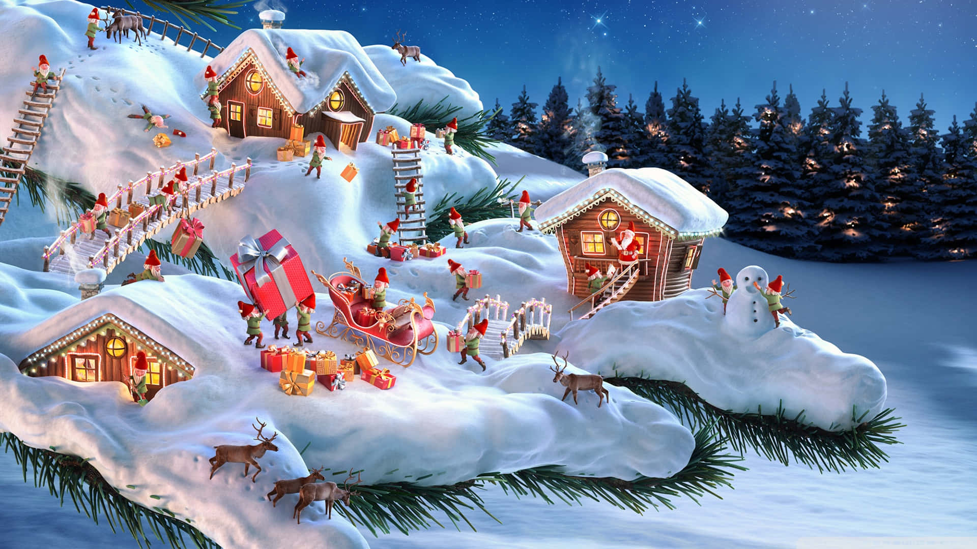 Christmas Village Wallpaper