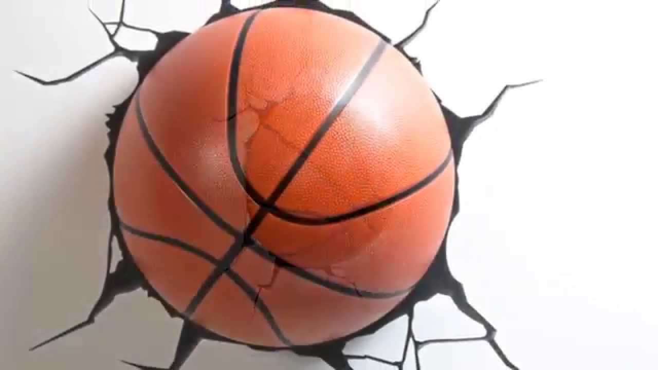 3D Basketball Wall LED Light