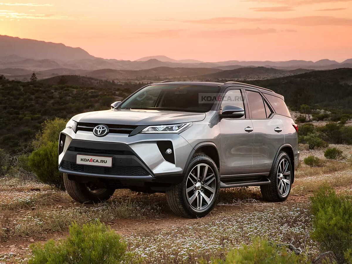 Toyota Fortuner facelift digitally rendered based on spied image