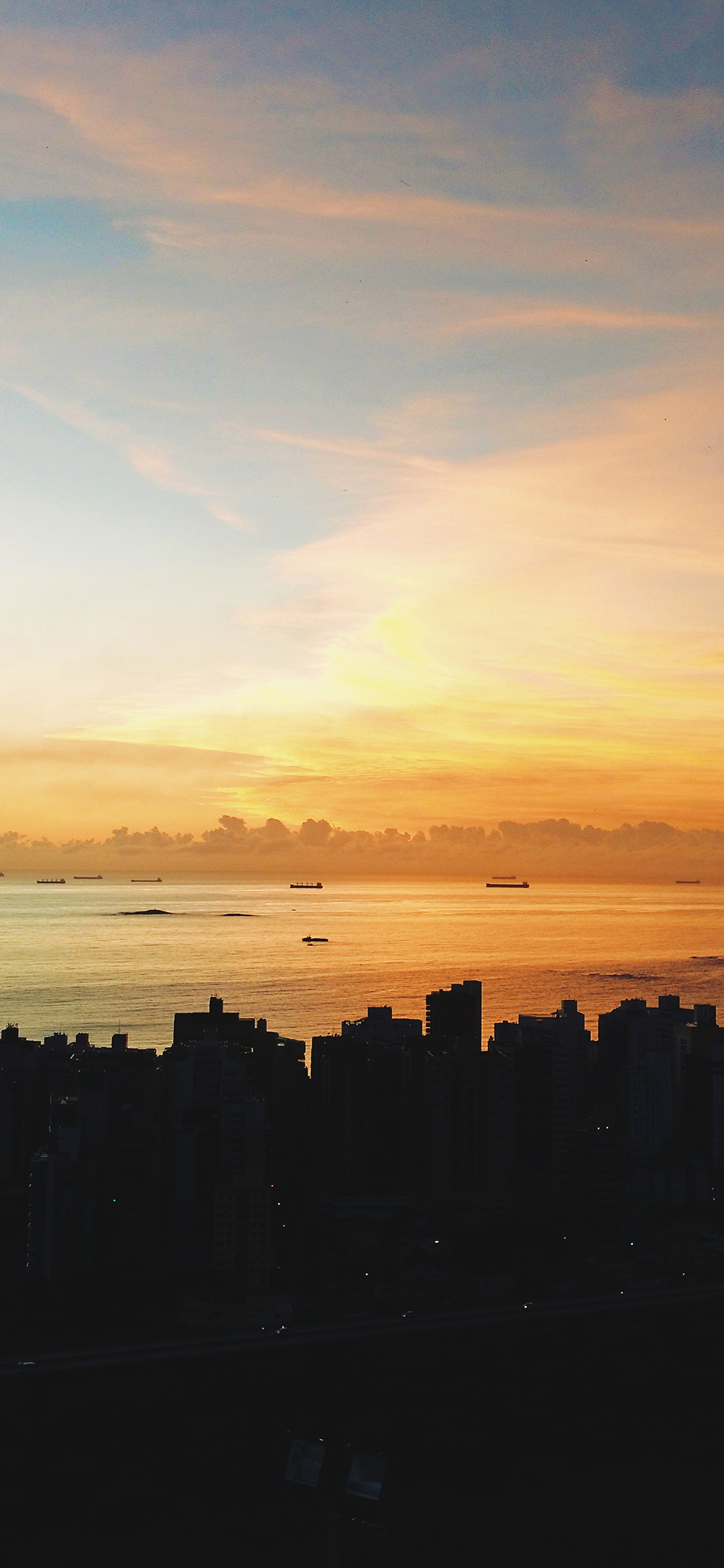 iPhone X wallpaper. city night sunset sky nature