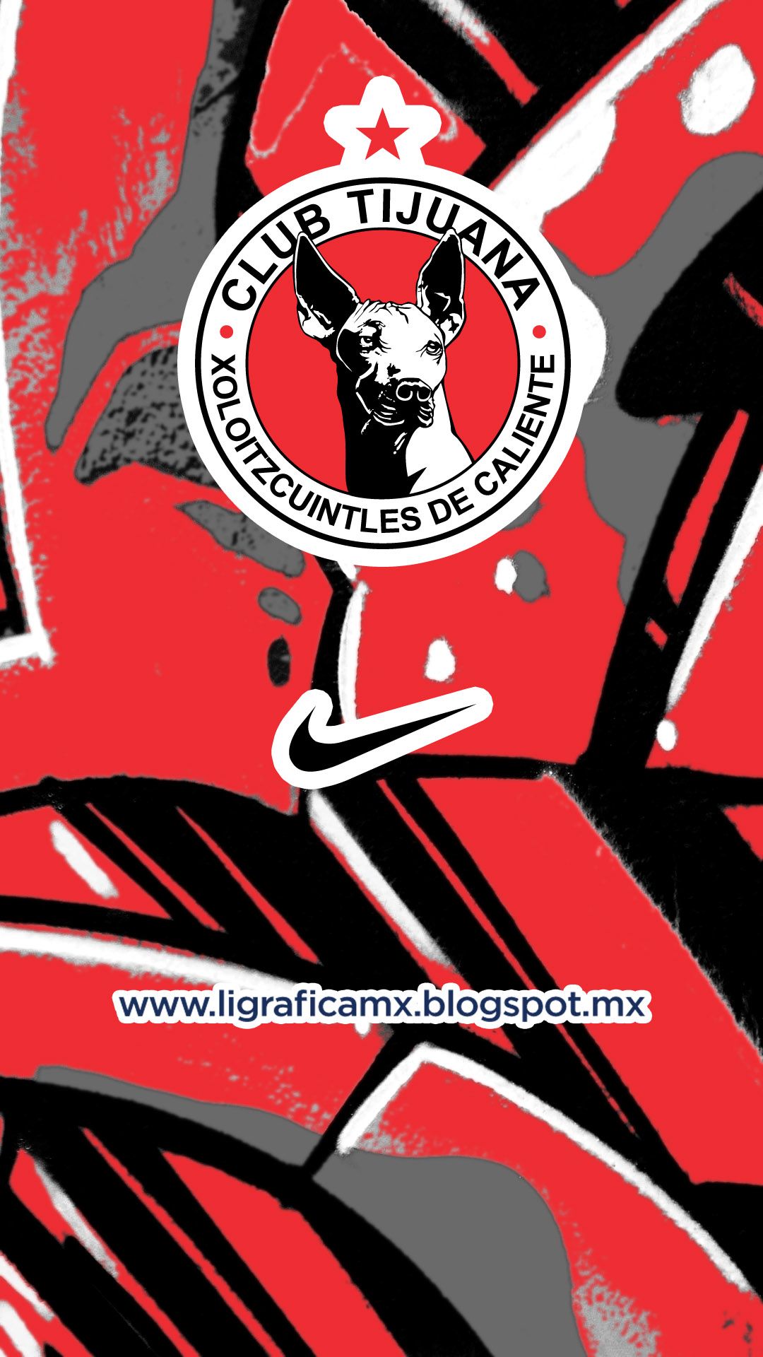 Club Tijuana • Nike • LigraficaMX. Xolos, Tijuana, Football mexicano