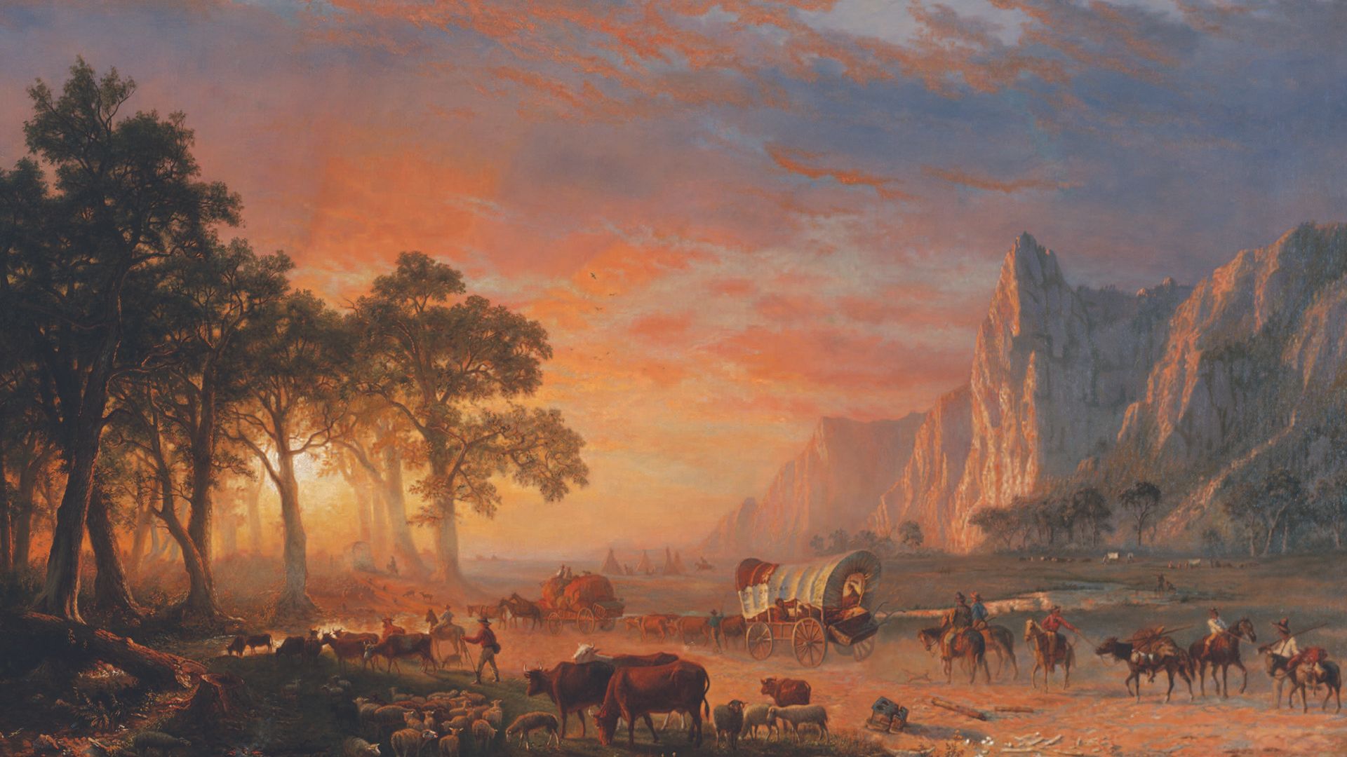 Albert Bierstadt. Landscape, Hudson River, Wilderness