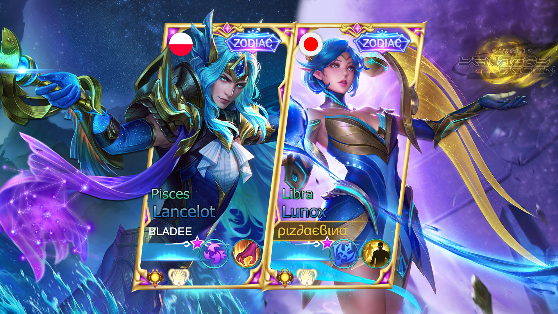 Download Lunox And Lancelot Mobile Legend Battle Entry Wallpaper