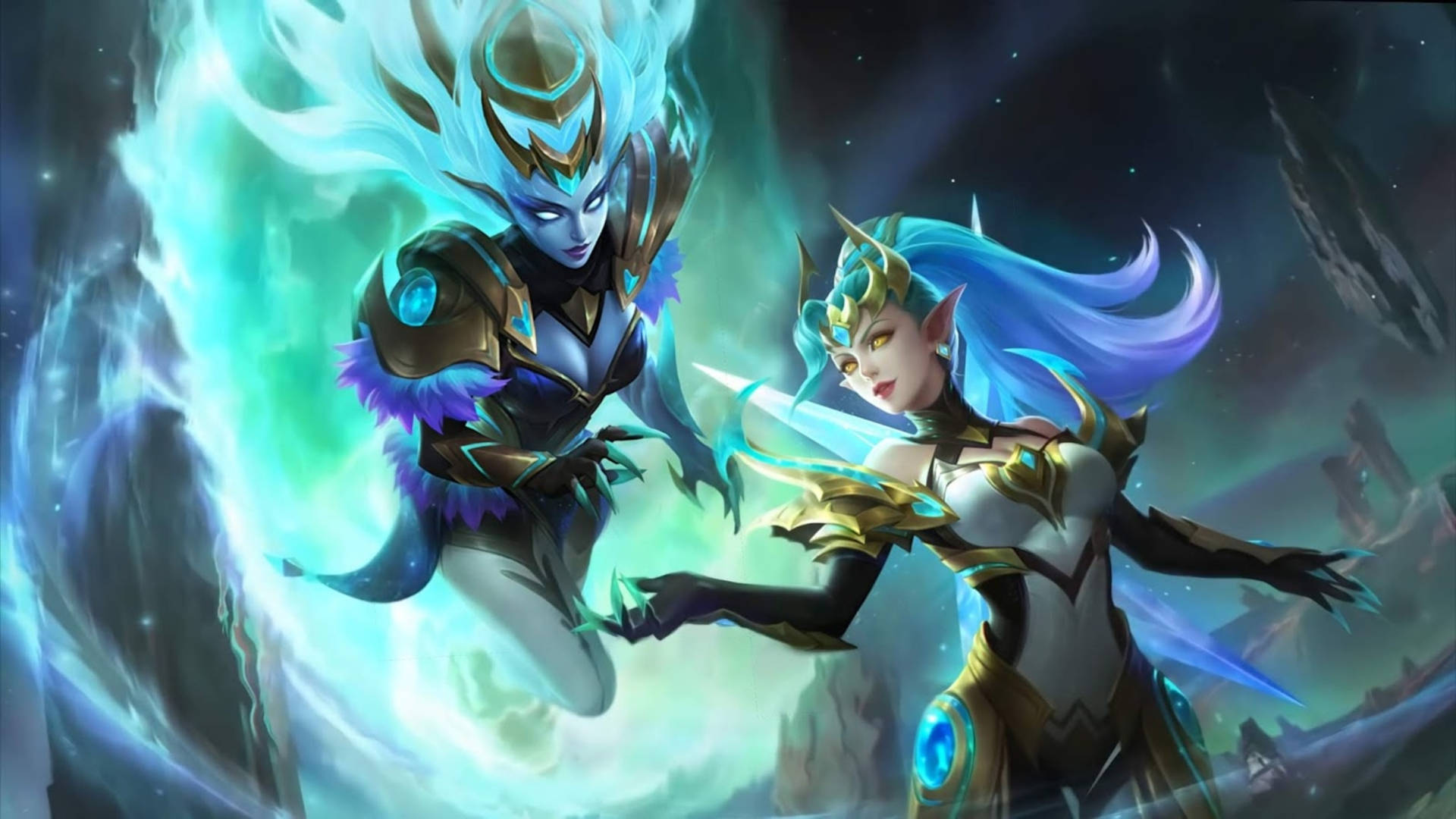 Download Selena And Karina Zodiac Mobile Legend Wallpaper