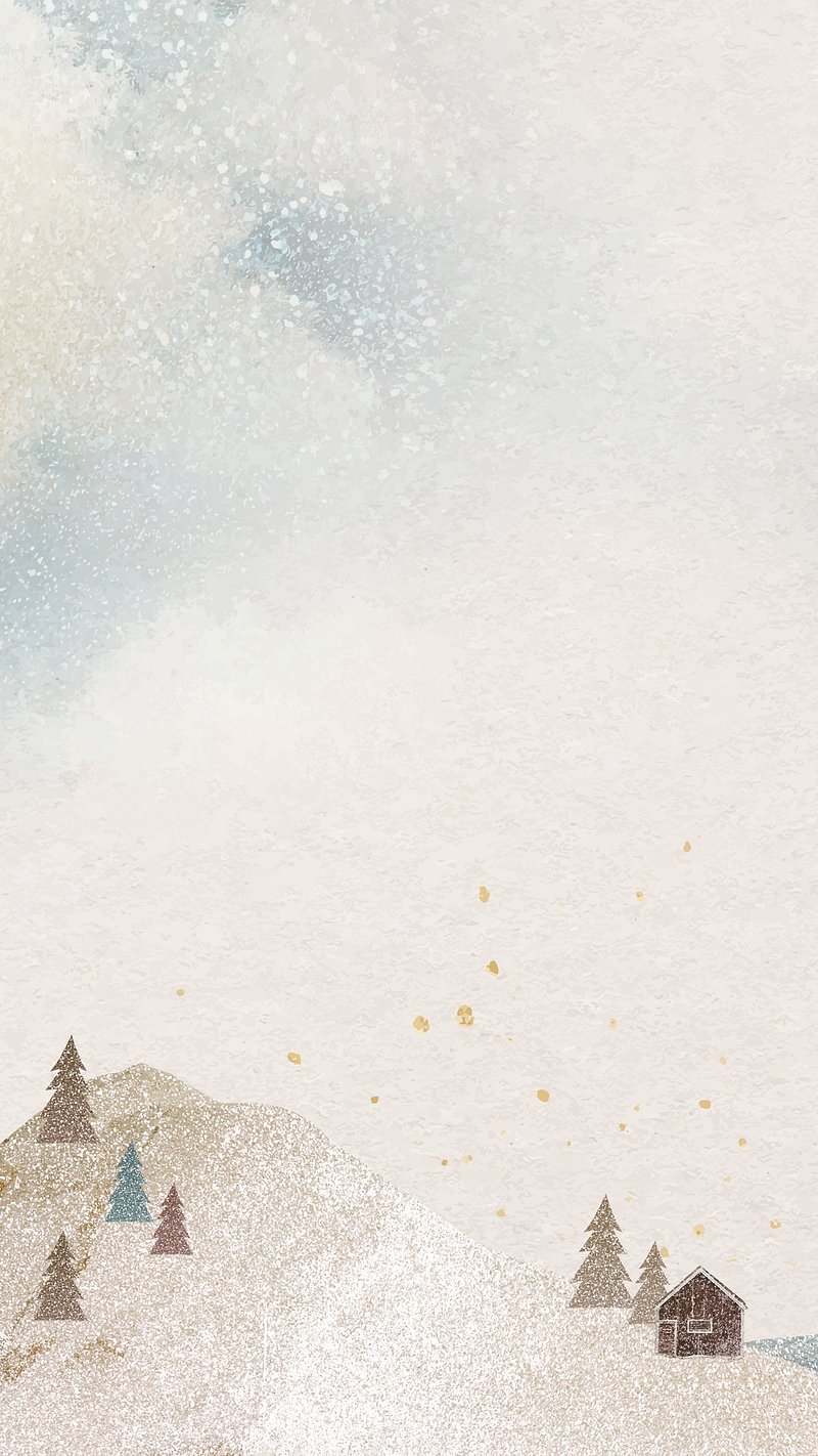 Winter landscape mobile wallpaper, glitter