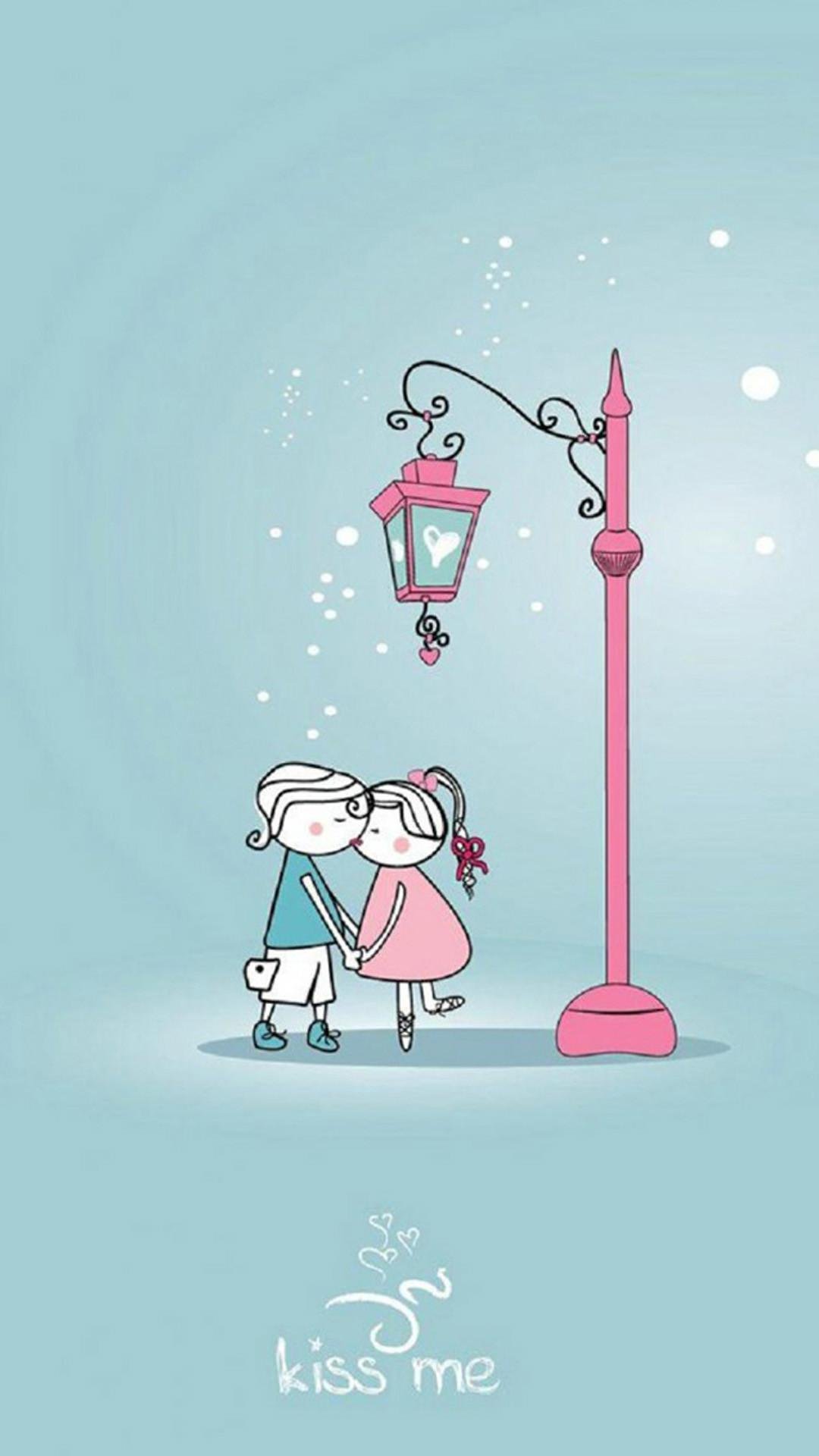 Winter cute love Wallpaper Download