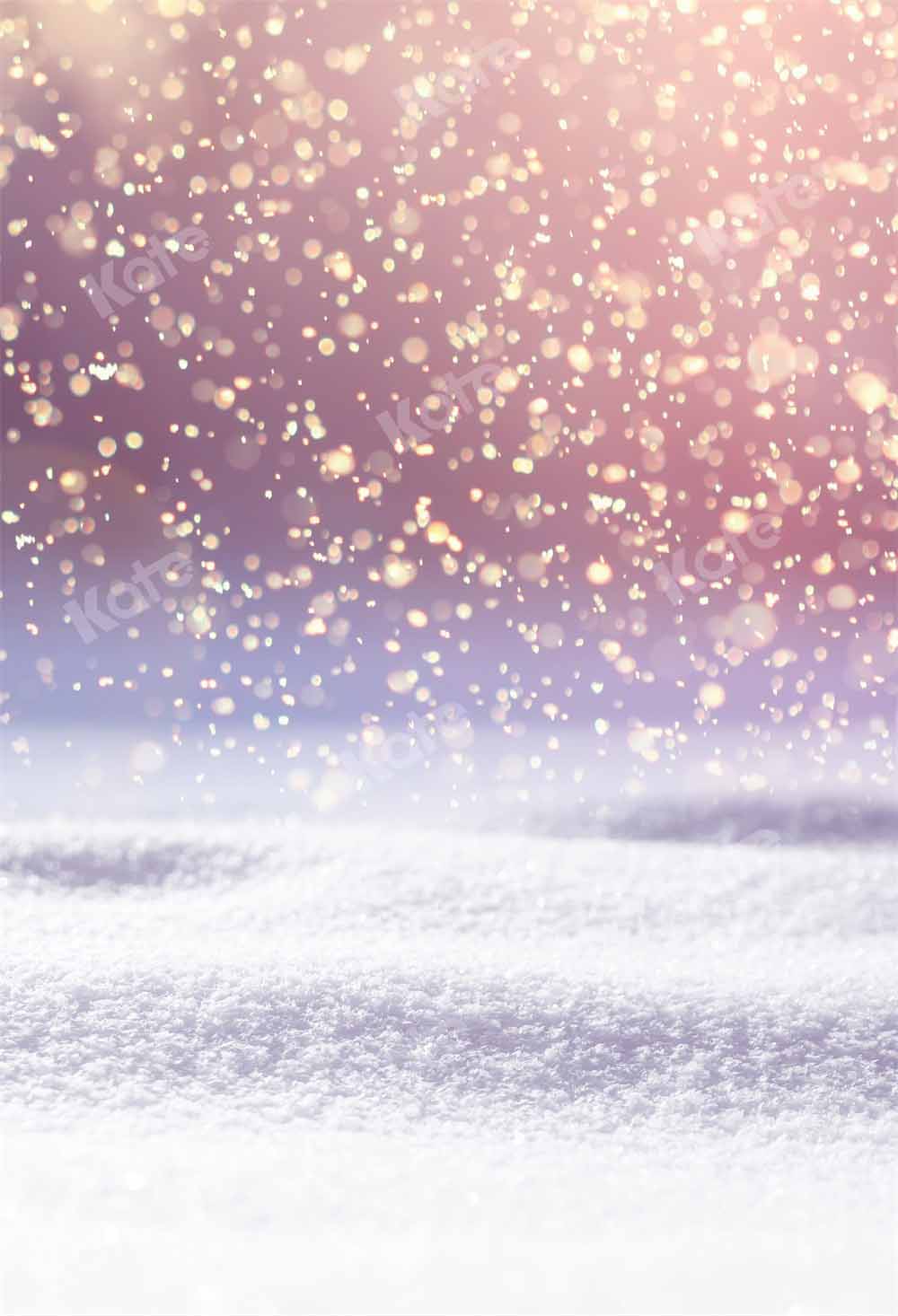 Kate Bokeh Winter Snowflake Backdrop for Photography