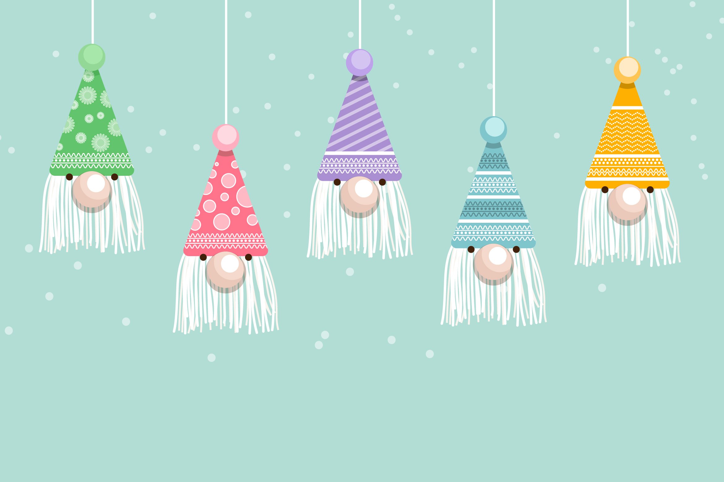 Christmas Santa Face Hat Decoration