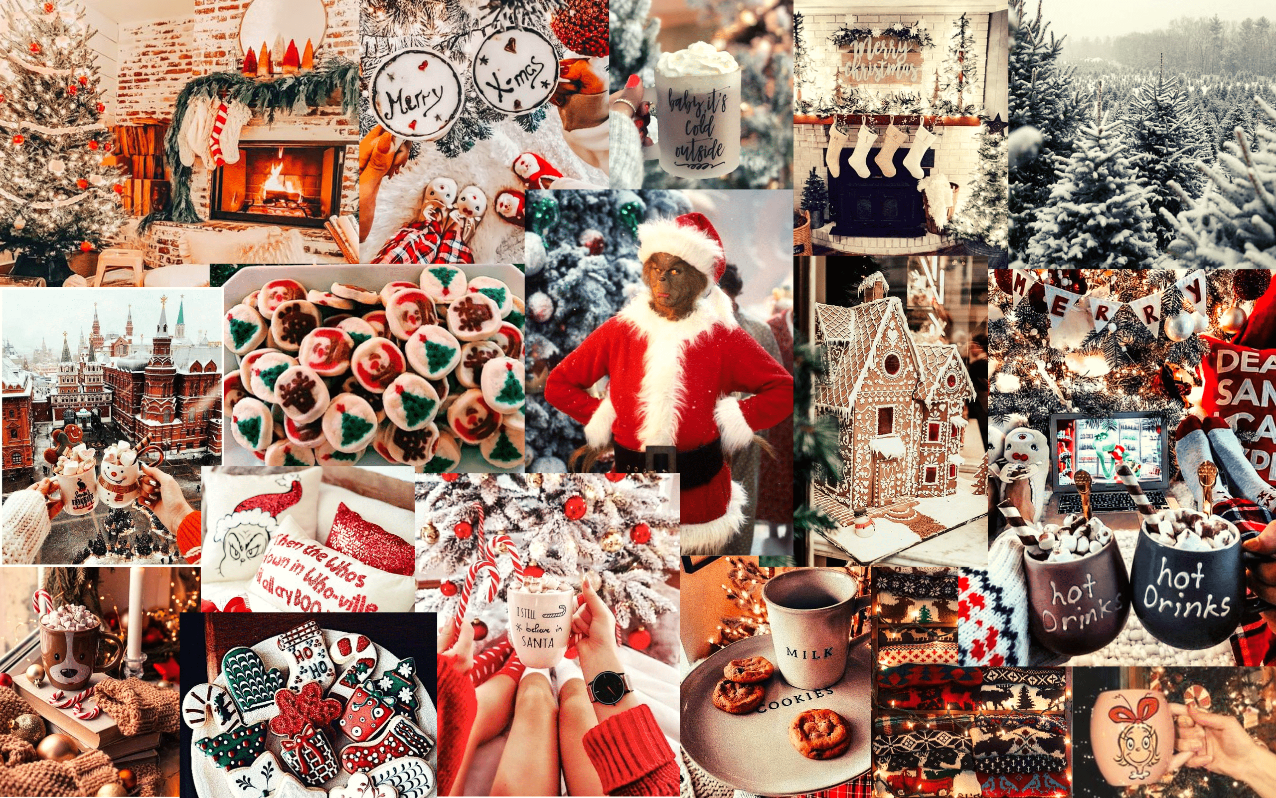 Christmas Collage Desktop Wallpaper Free Christmas Collage Desktop Background