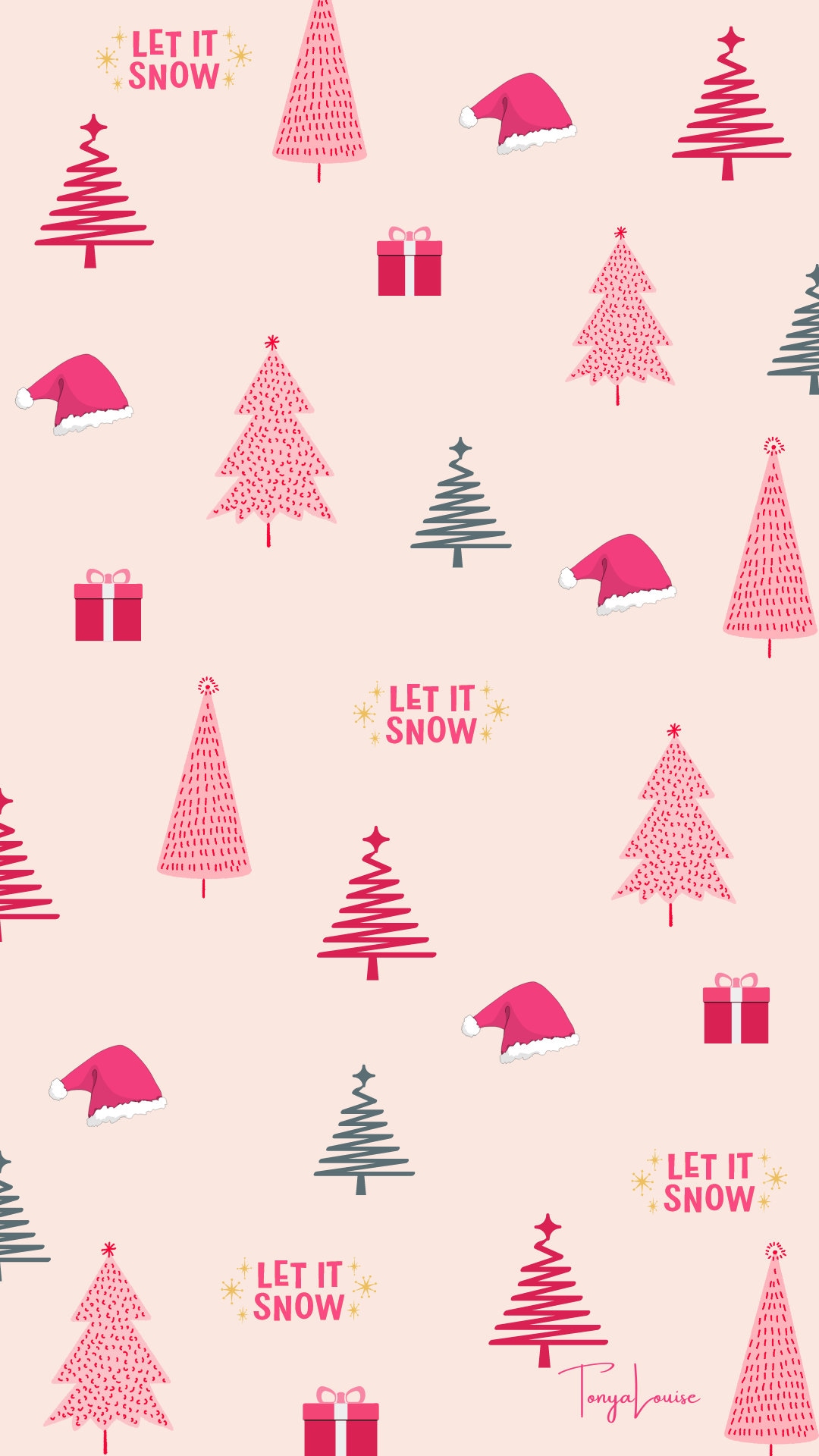 White Xmas Phone Wallpaper