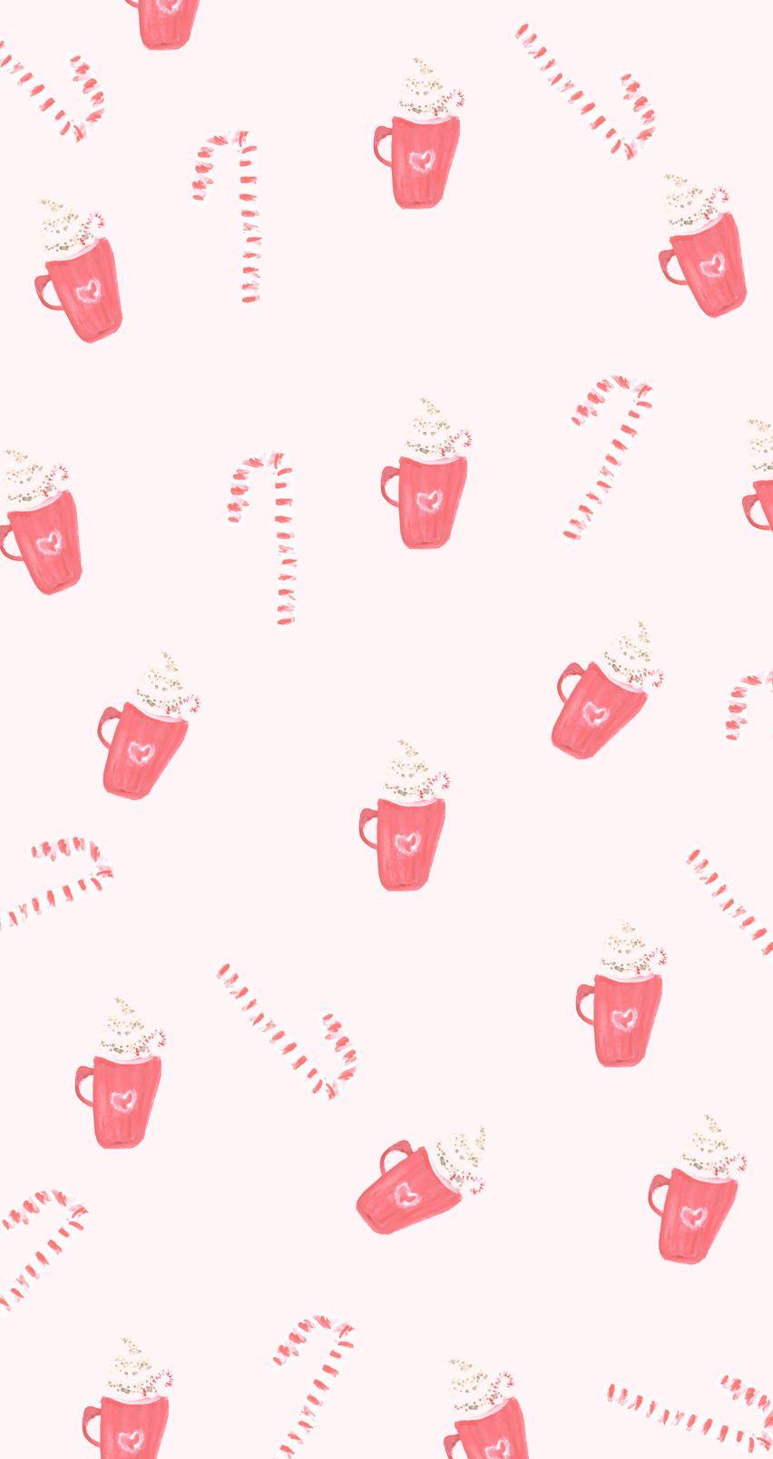 Cute Pink Christmas Wallpaper