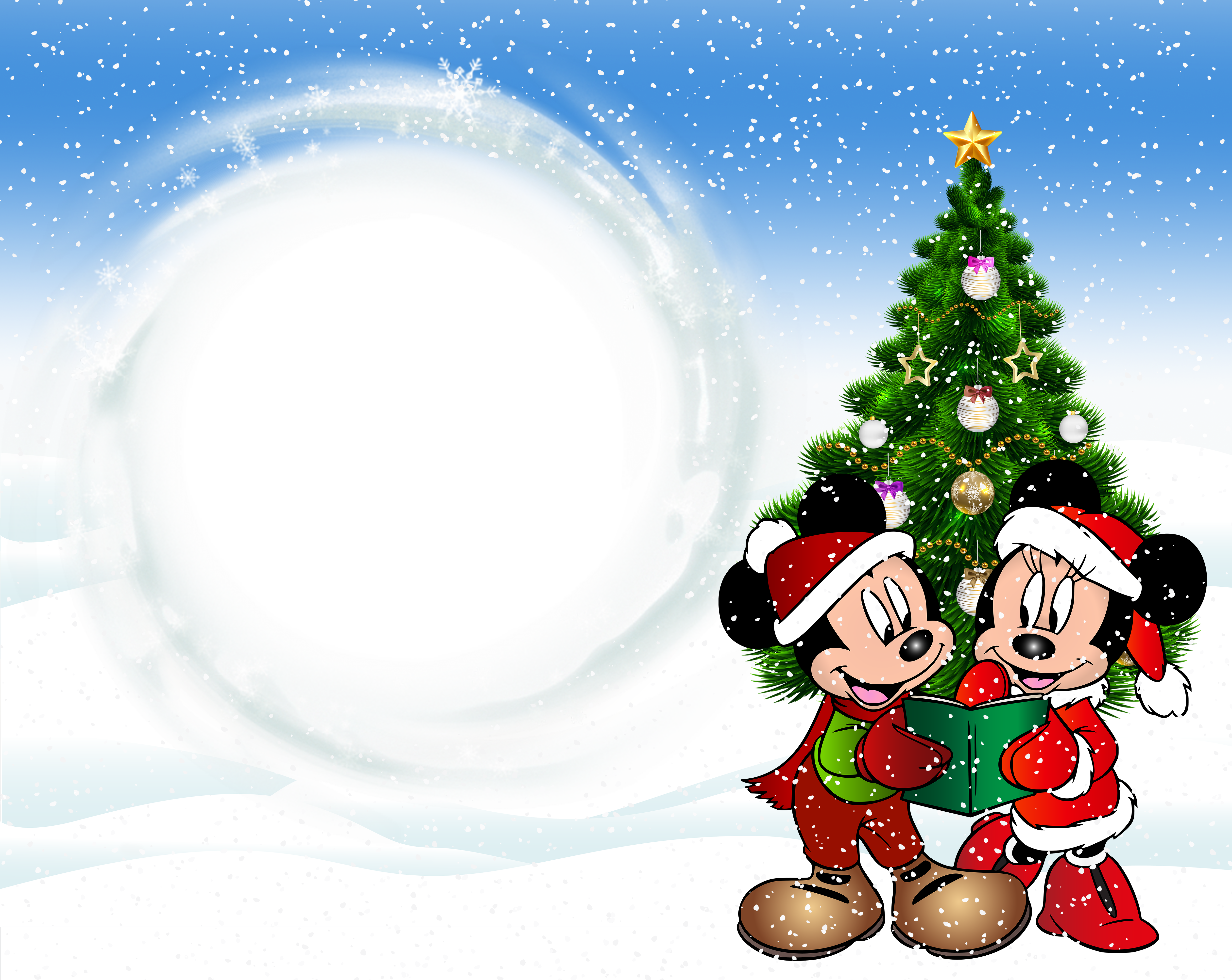 Christmas Kids Transparent Frame with Mickey Mouse​-Quality Free Image and Transparent PNG Clipart