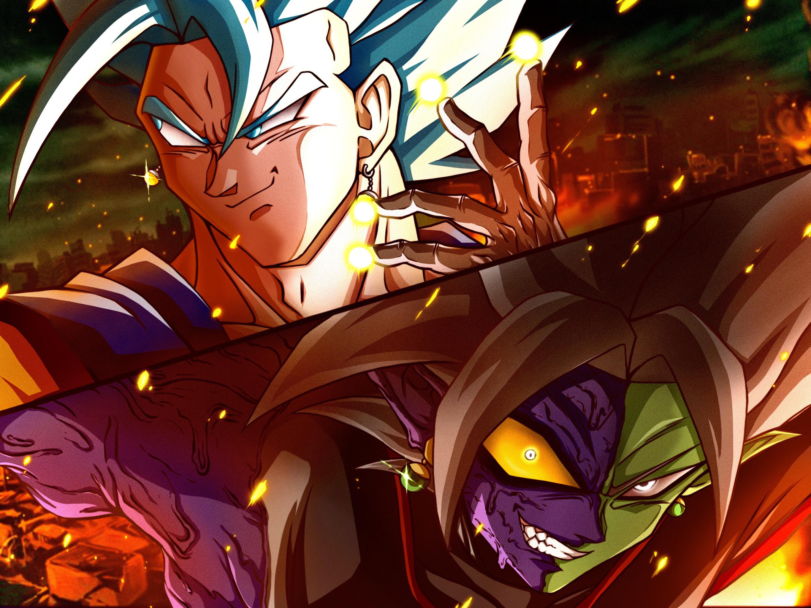 Vegito vs Zamasu fanart (by me)